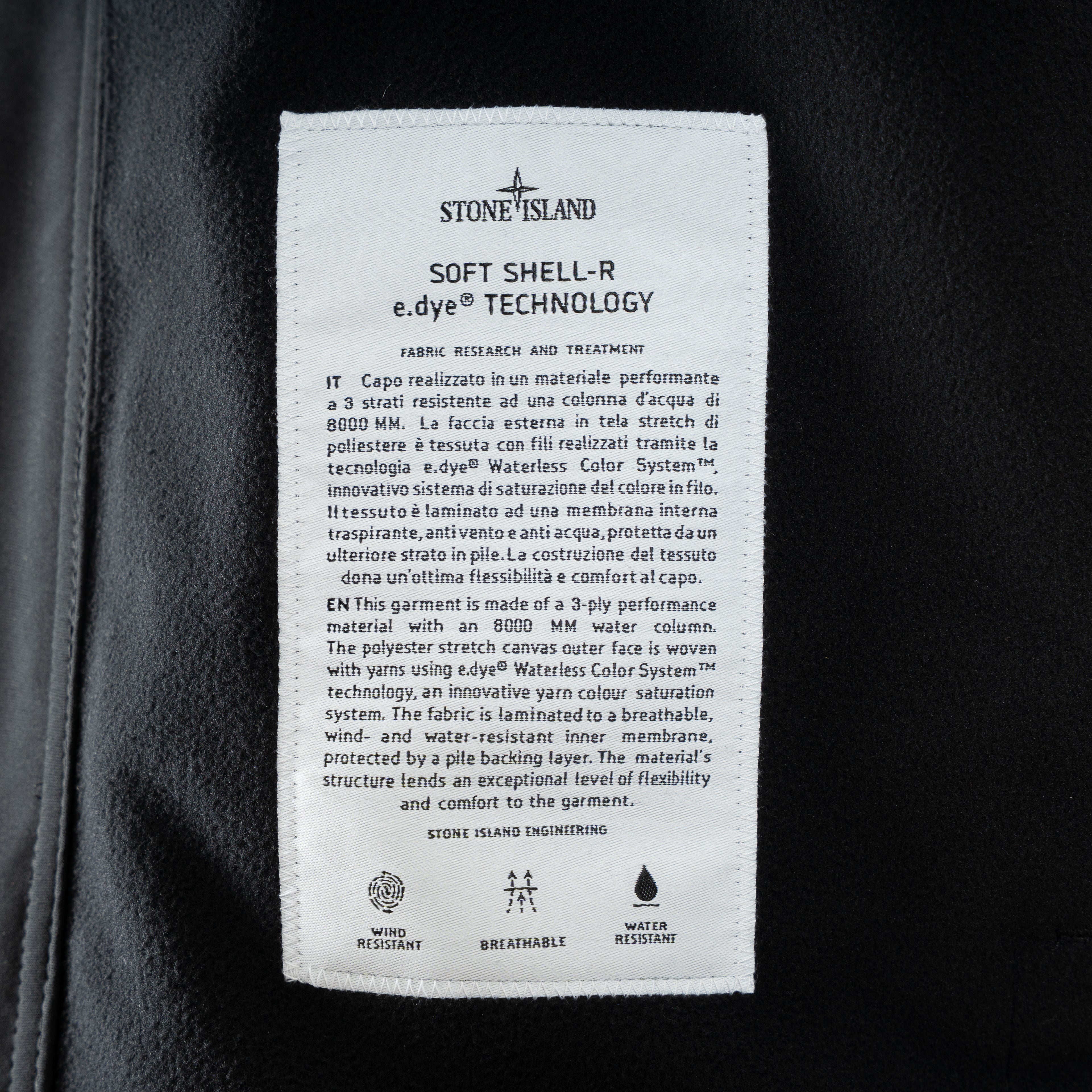 Stone Island Soft Shell Jas Zwart | Soft Shell-R