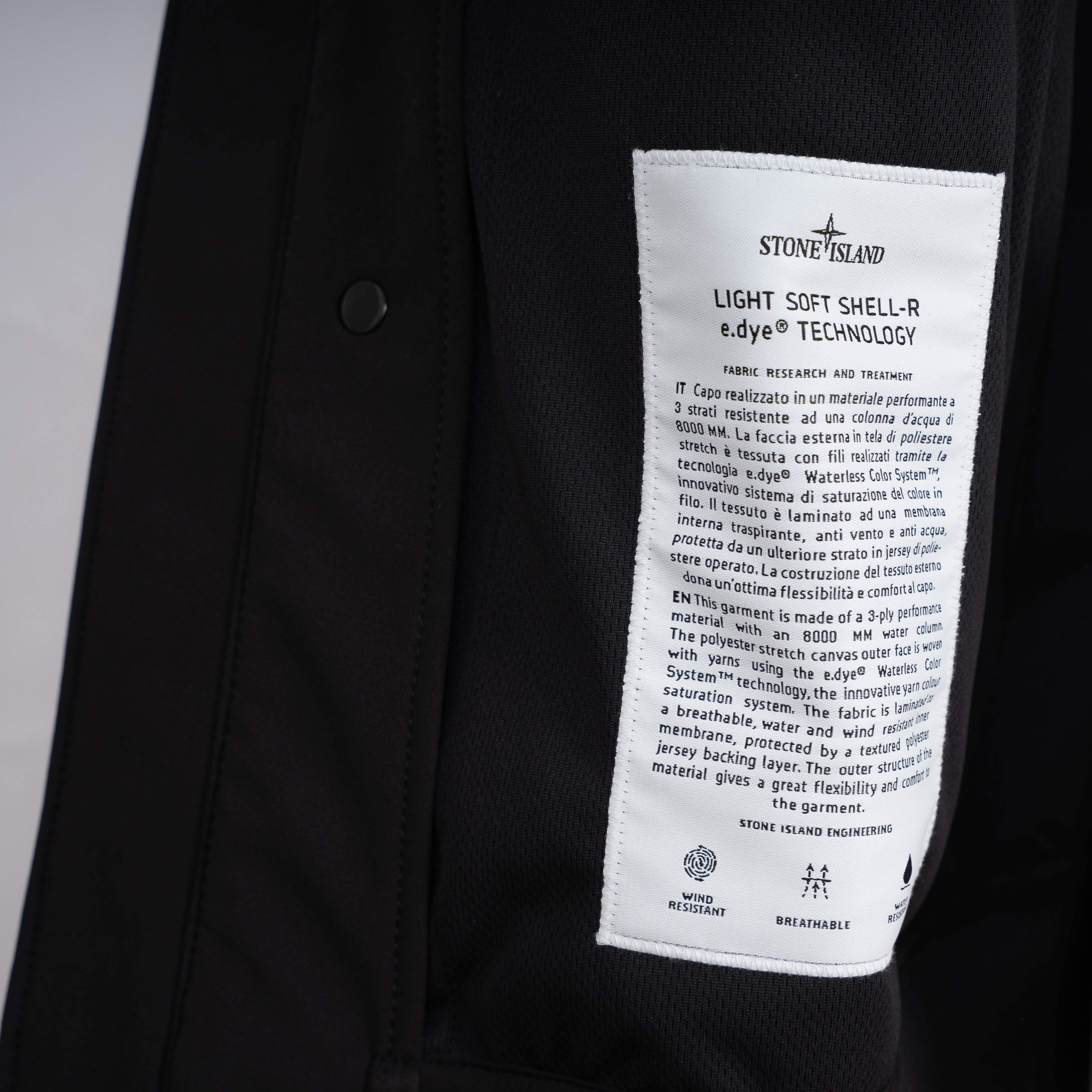 Stone Island Soft Shell Jas Zwart | Soft Shell-R