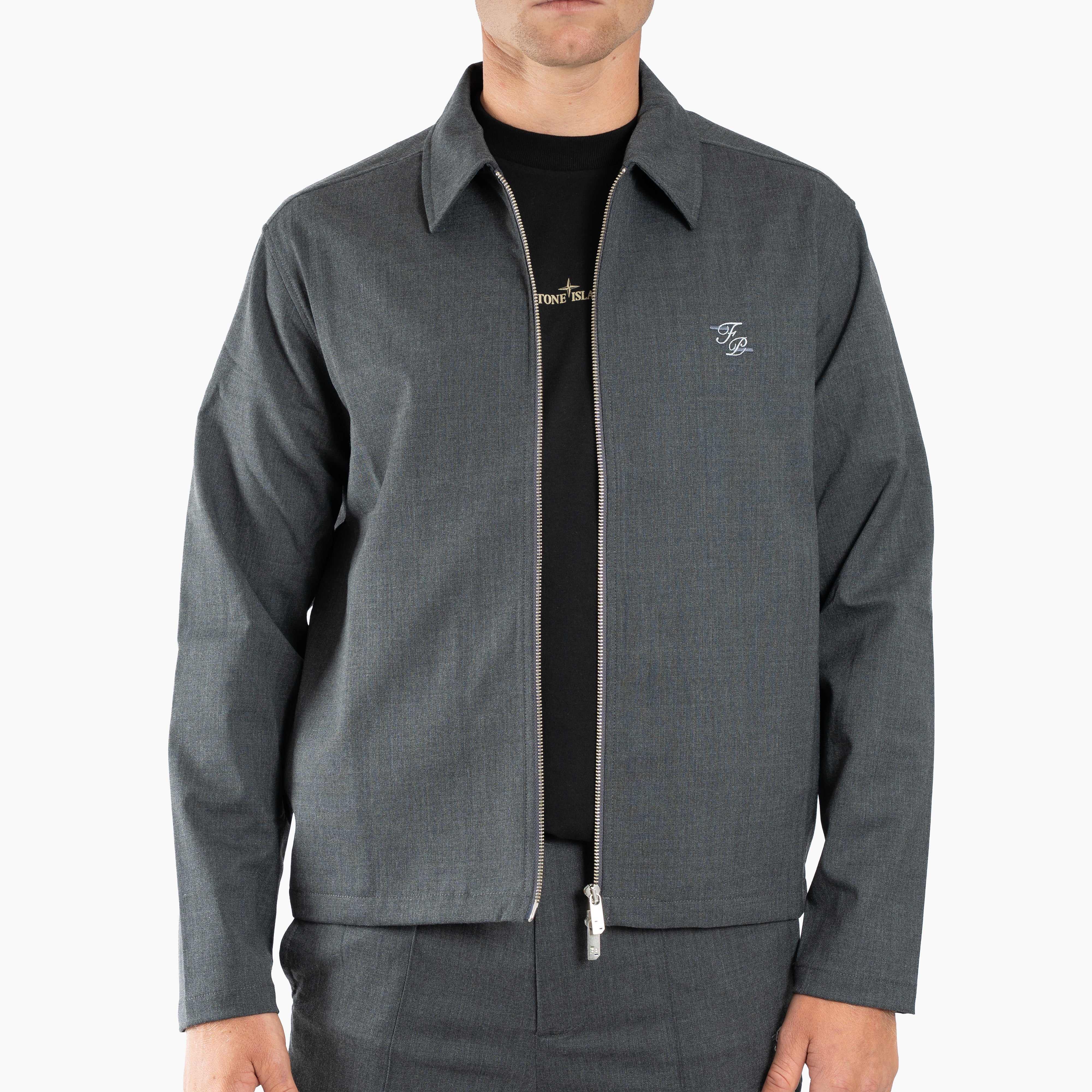 Filling Pieces Overshirt Grijs | Coach Jacket Twill Wool
