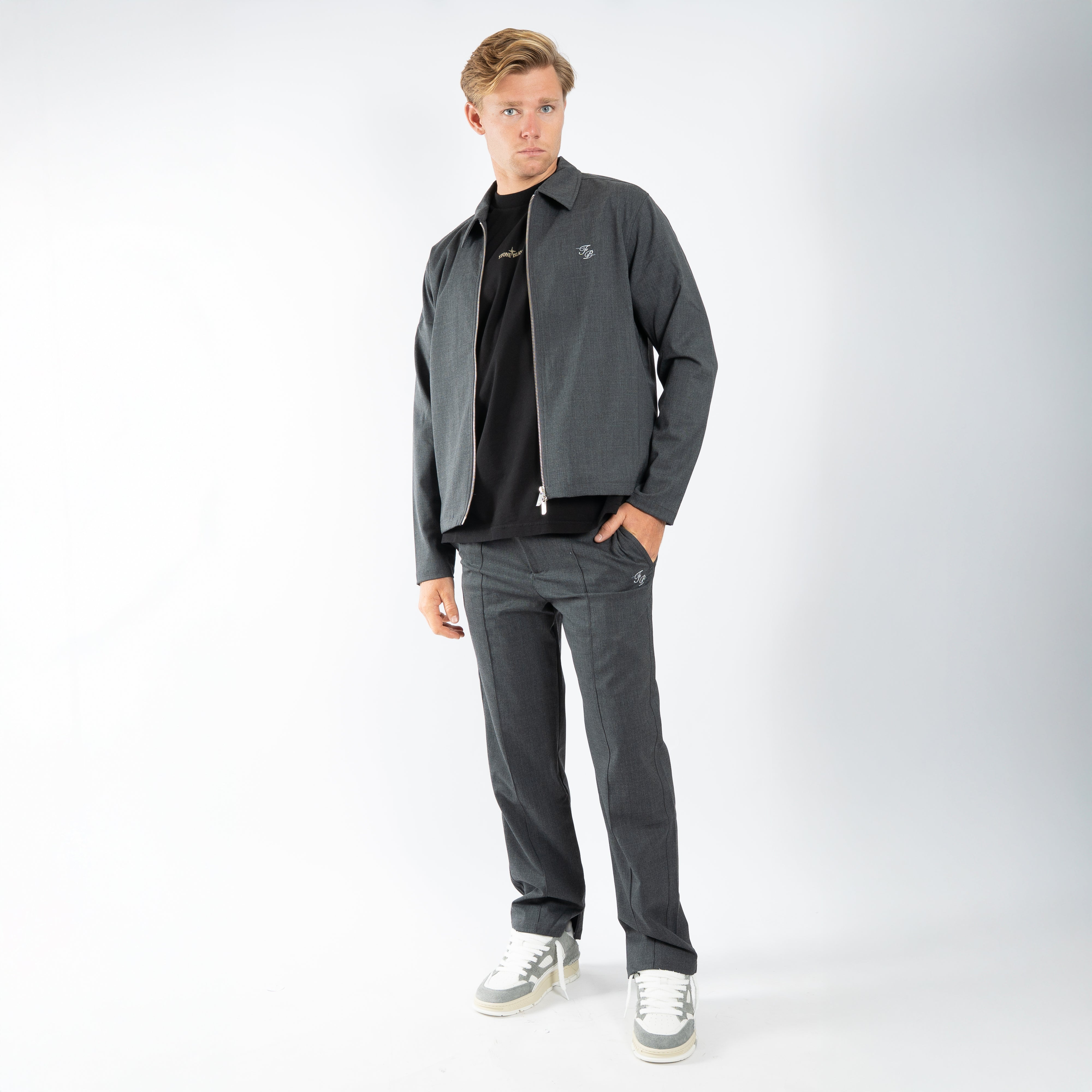 Filling Pieces Overshirt Grijs | Coach Jacket Twill Wool