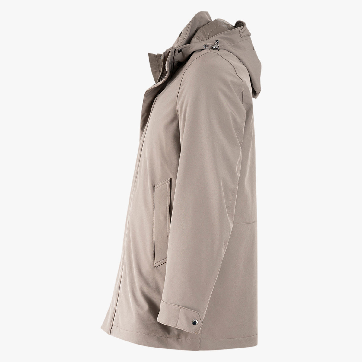 Woolrich Mantel Taupe | Soft Shell Barrow Mac Coat