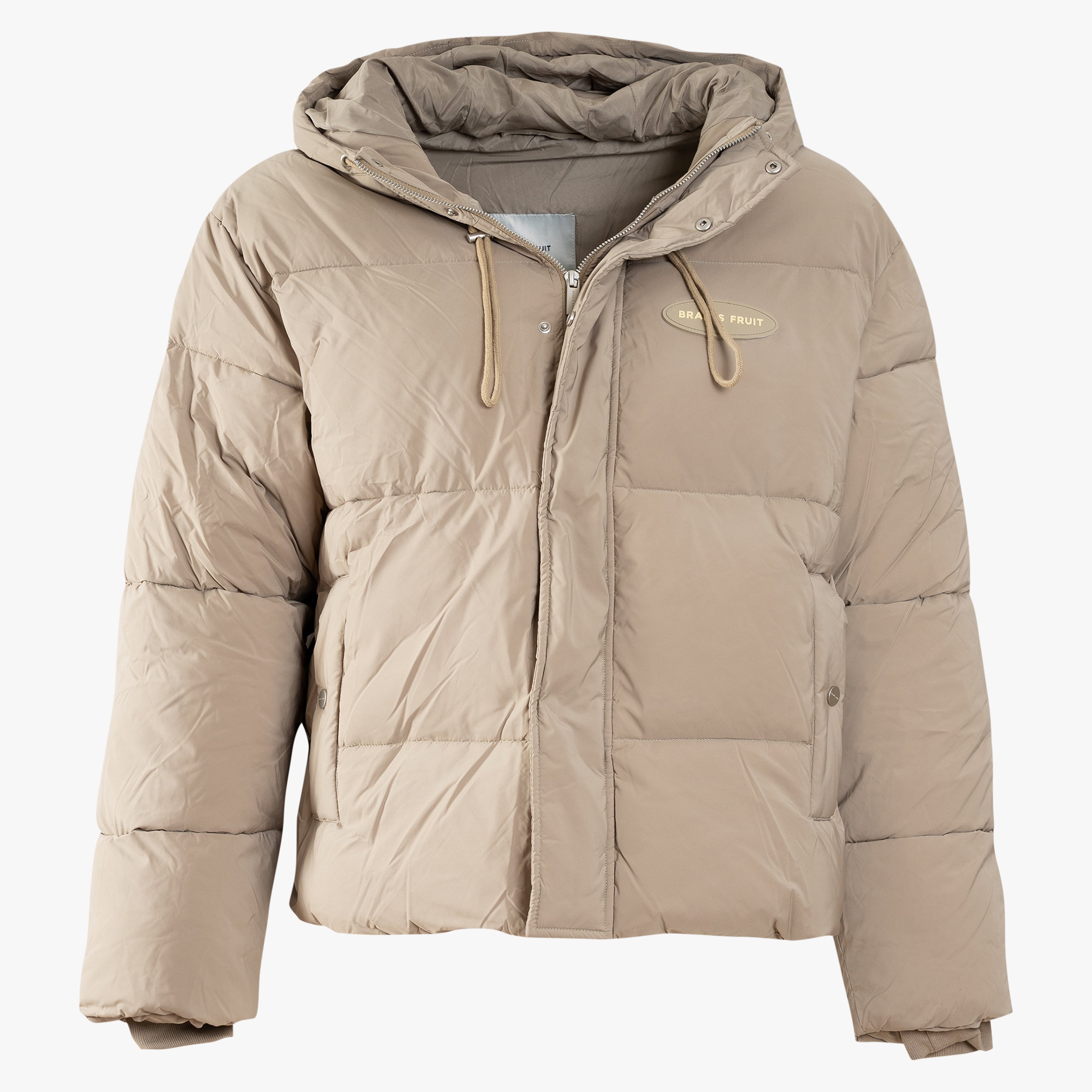 Bram's Fruit Jas Khaki  | Hooded Puffer Jacket
