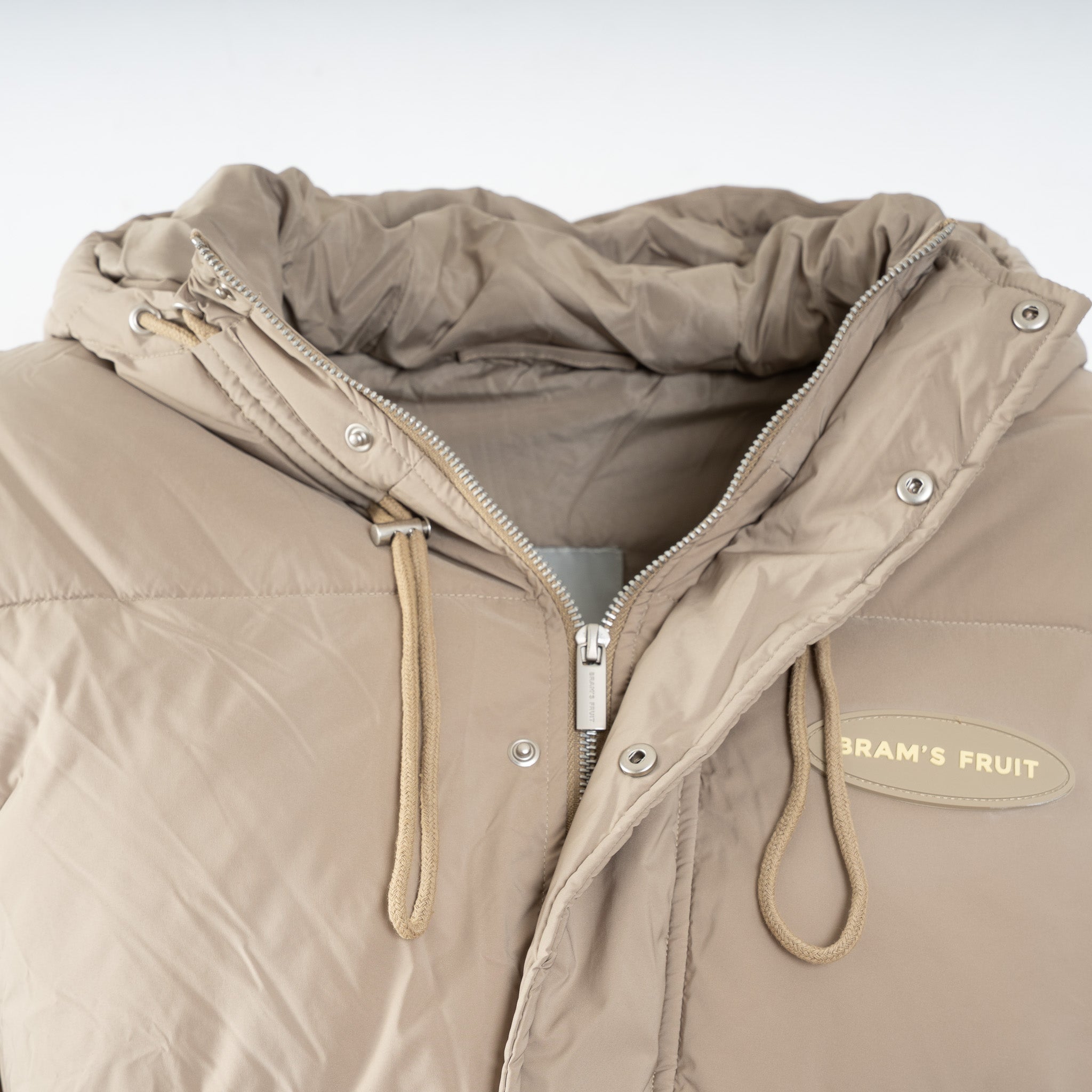 Bram's Fruit Jas Khaki  | Hooded Puffer Jacket