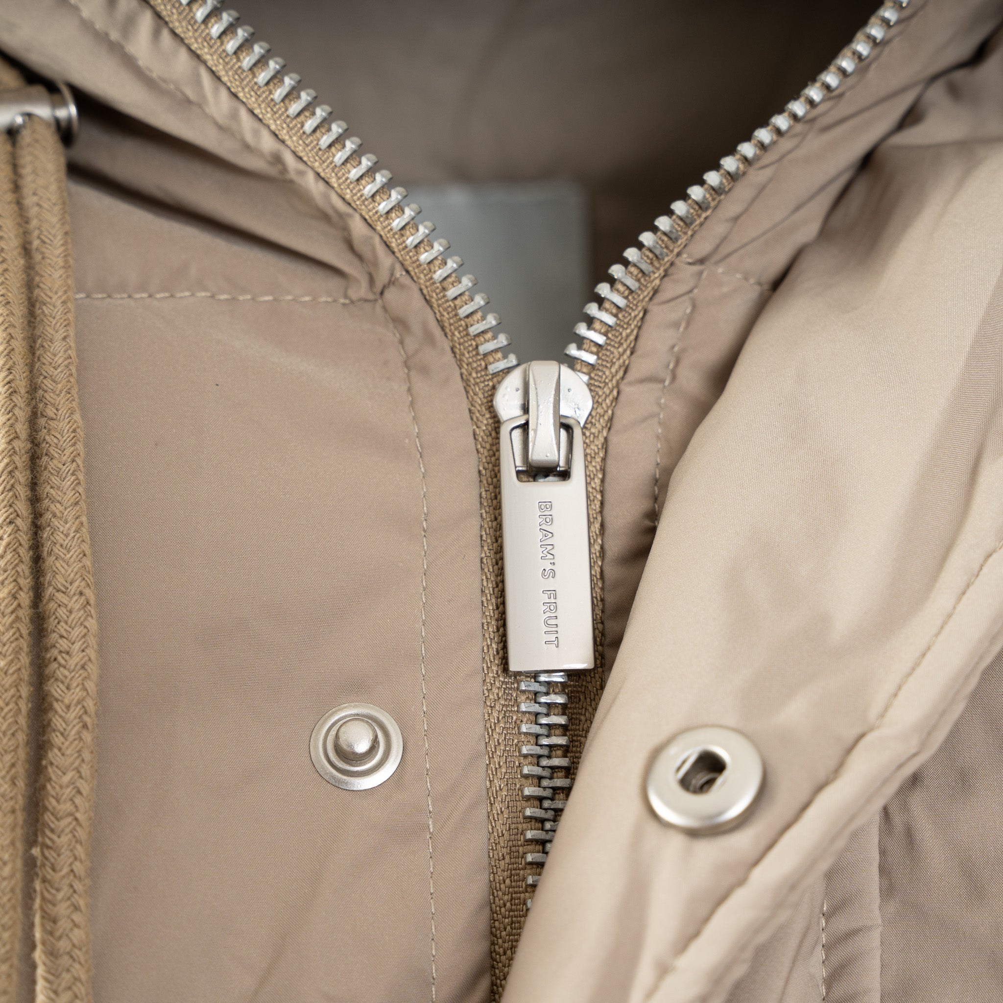Bram's Fruit Jas Khaki  | Hooded Puffer Jacket