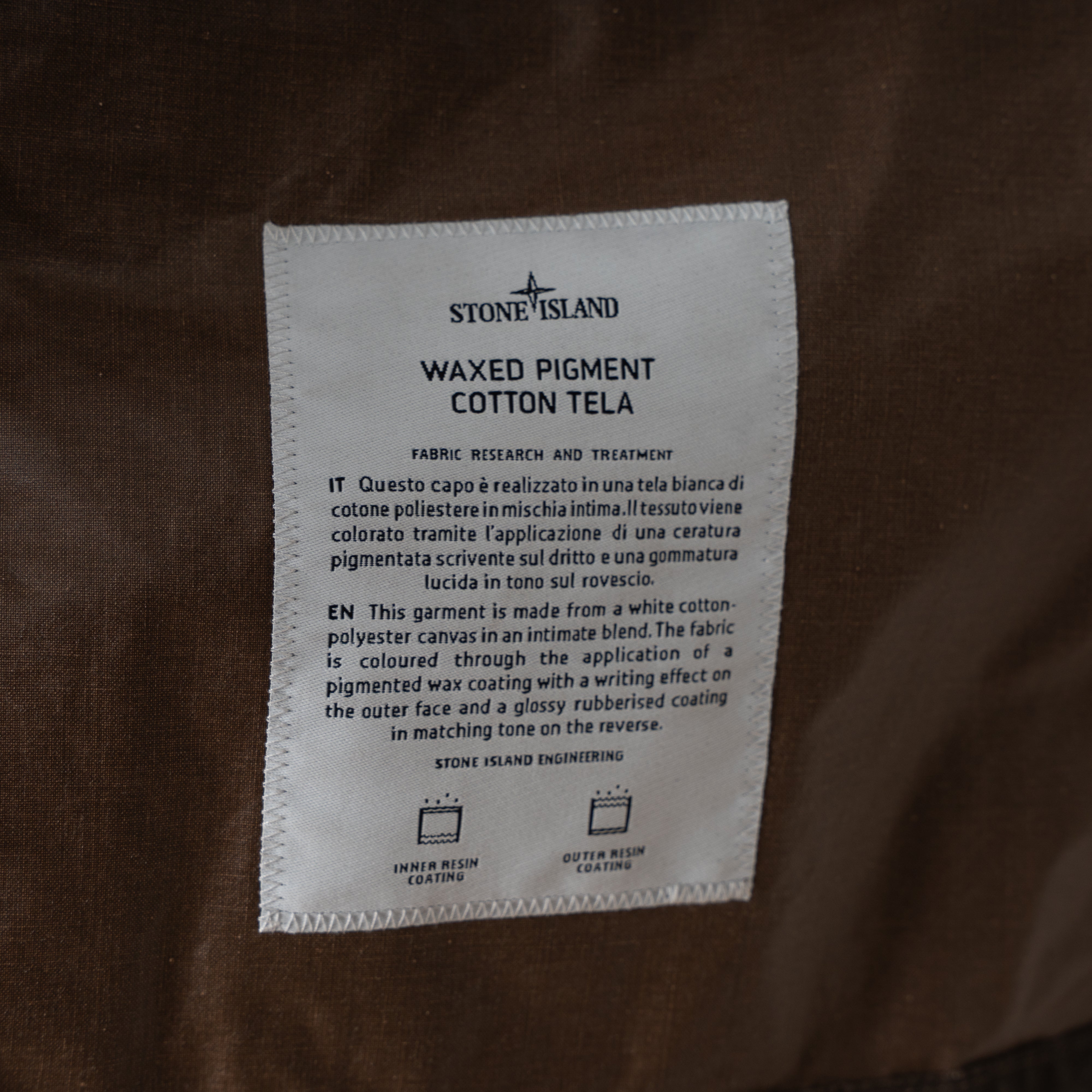 Stone Island Field Jacket Bruin | Pigment Cotton Tela