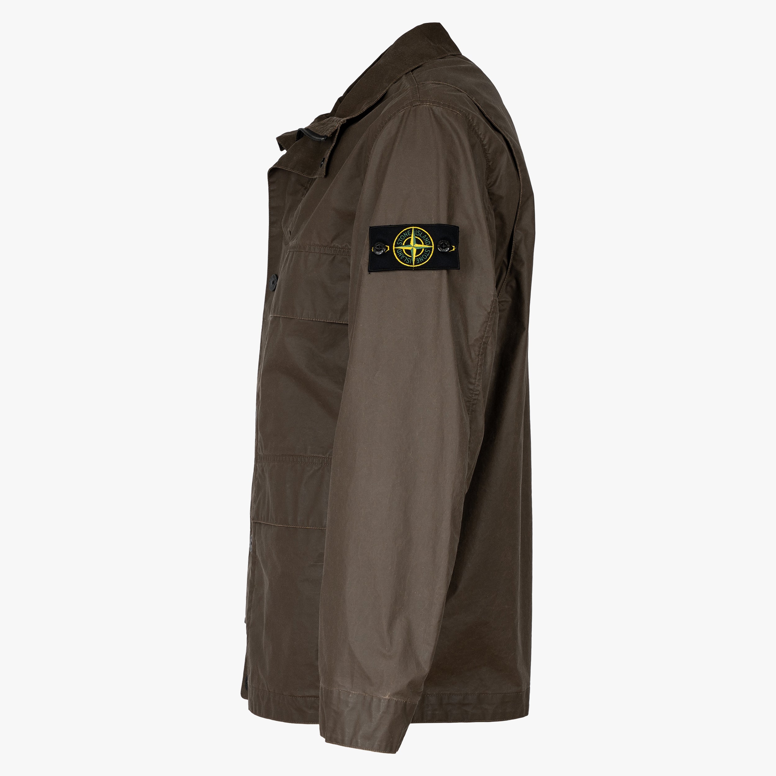 Stone Island Field Jacket Bruin | Pigment Cotton Tela