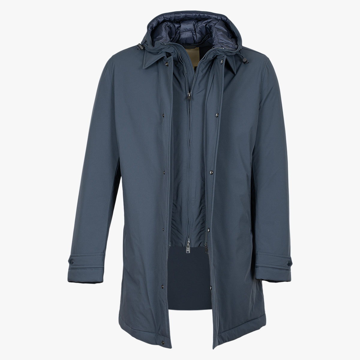 Woolrich Mantel Donkerblauw | Stretch 2in1 Car Coat