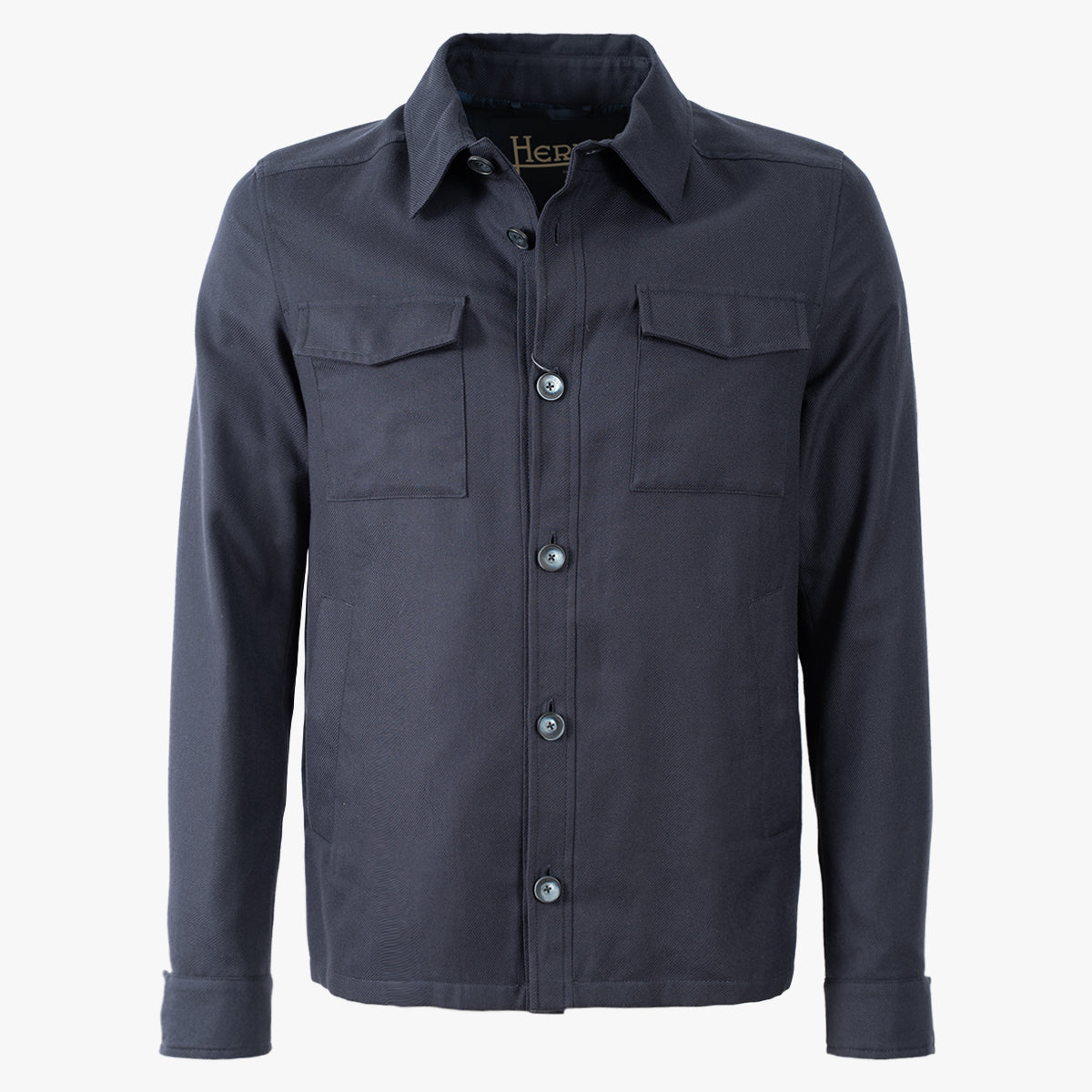 Herno Overshirt Blauw | Cotton Cashmere