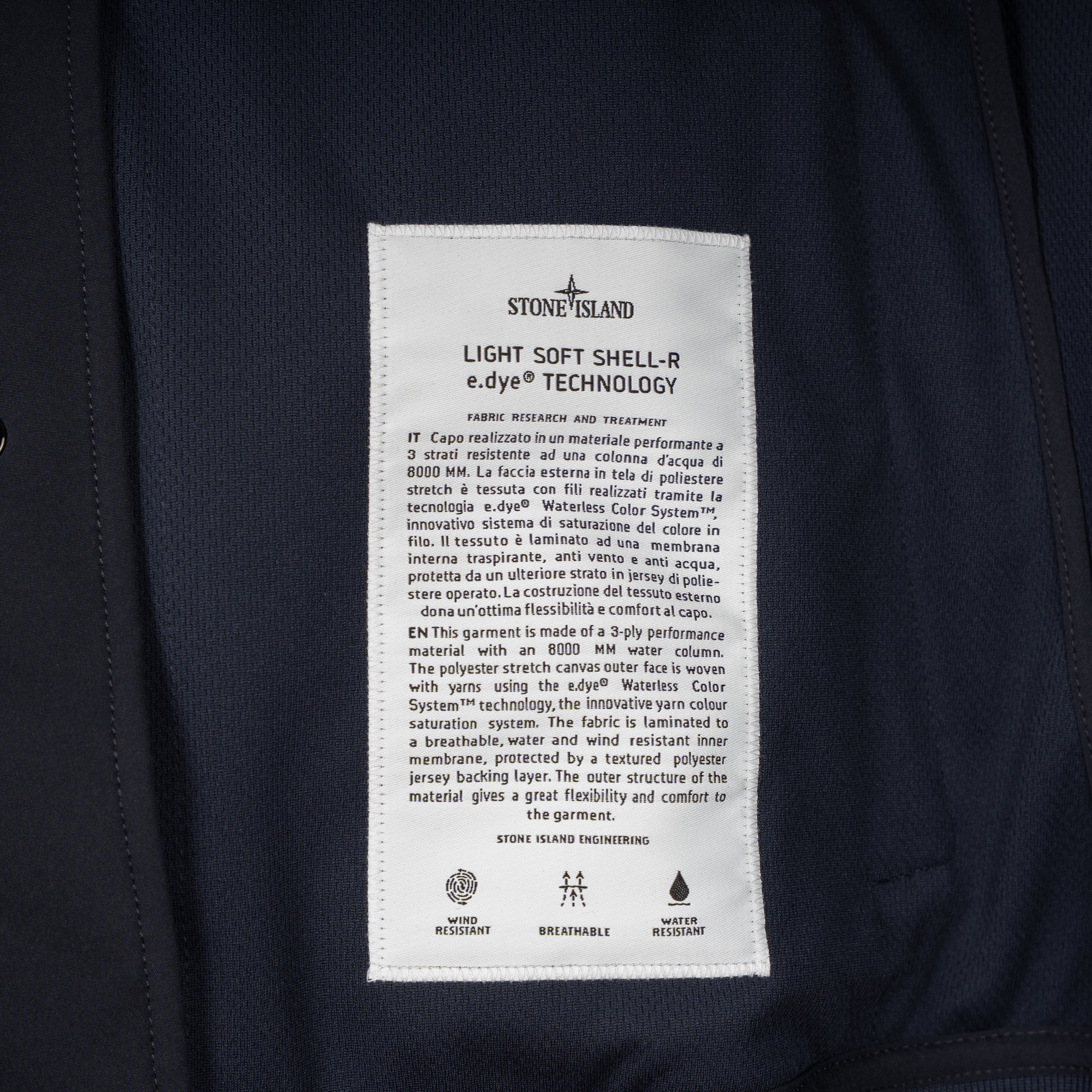 Stone Island Soft Shell Jas Donkerblauw | Soft Shell-R