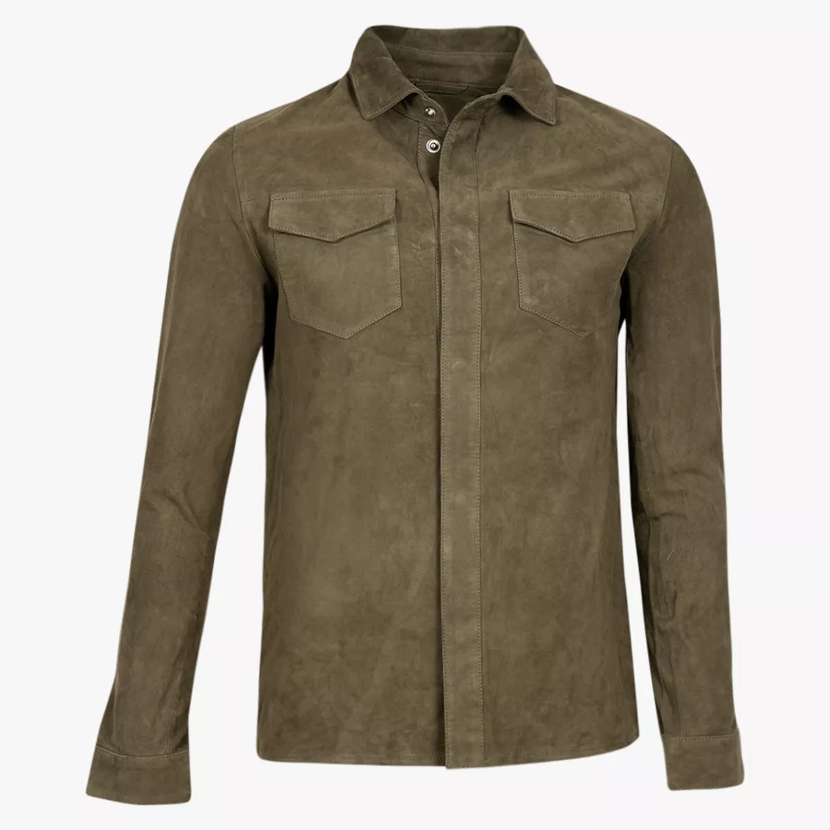 Alter Ego Overshirt Groen Suede | Robert