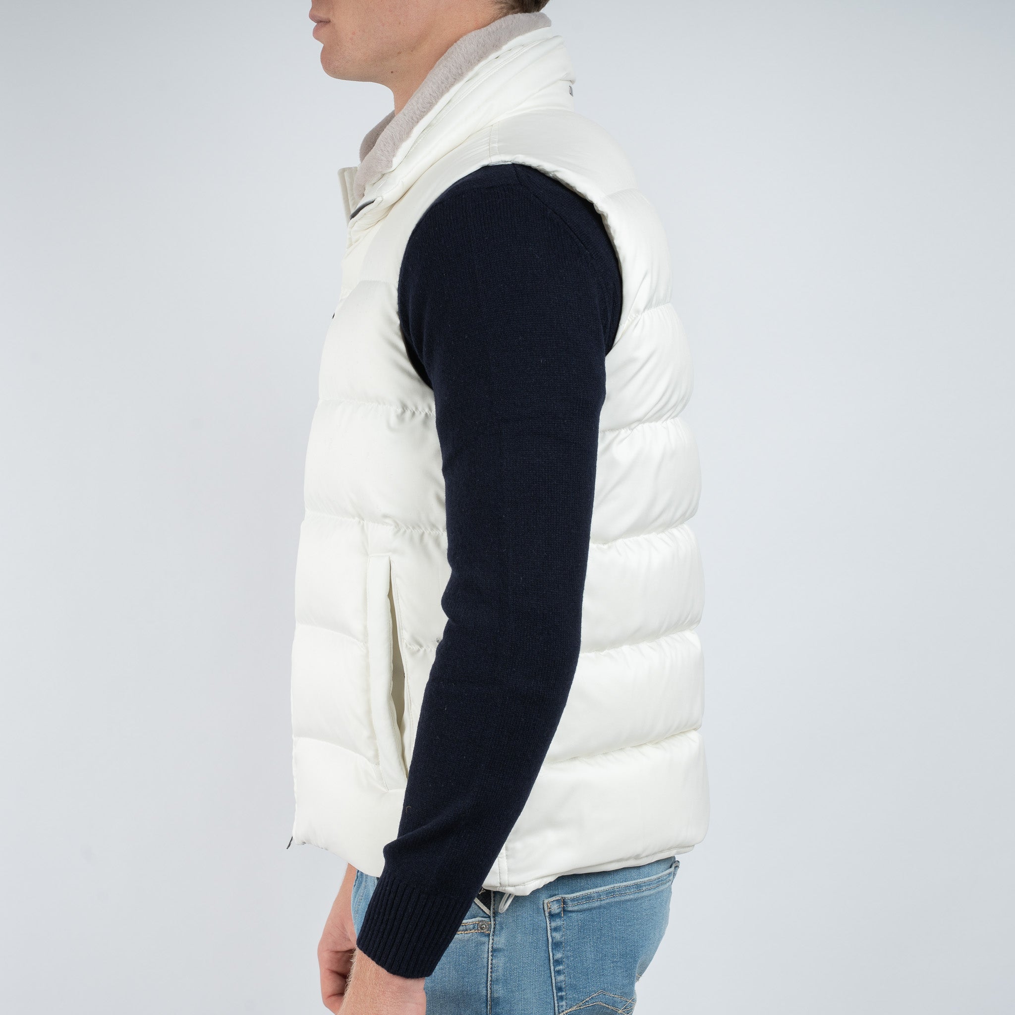 Herno Bodywarmer Creme | Polar-Tech