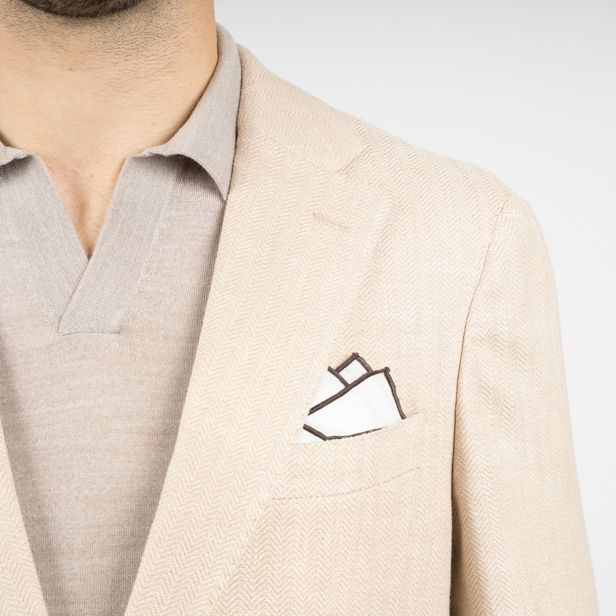 SEVEN DIALS Colbert Beige Visgraat | Brandley
