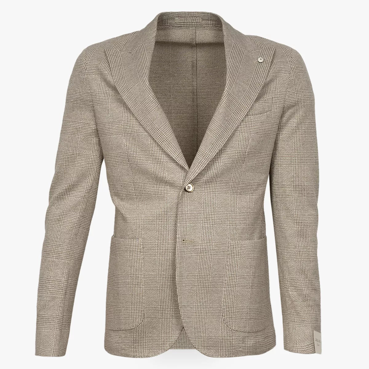 L.B.M. 1911 Colbert Beige Geruit | Peak Lapel