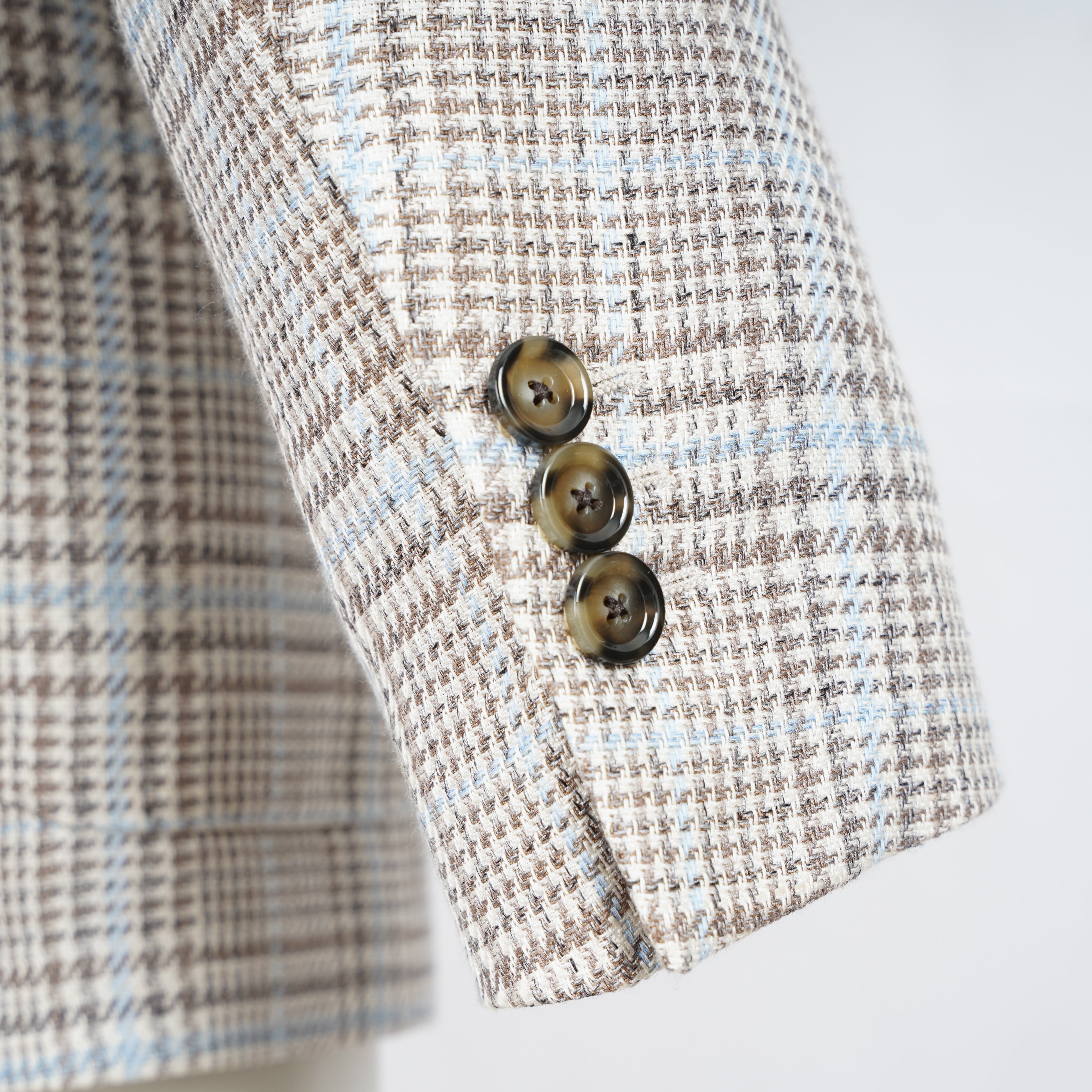 Lardini Colbert Geruit Taupe / Lichtblauw | Roma