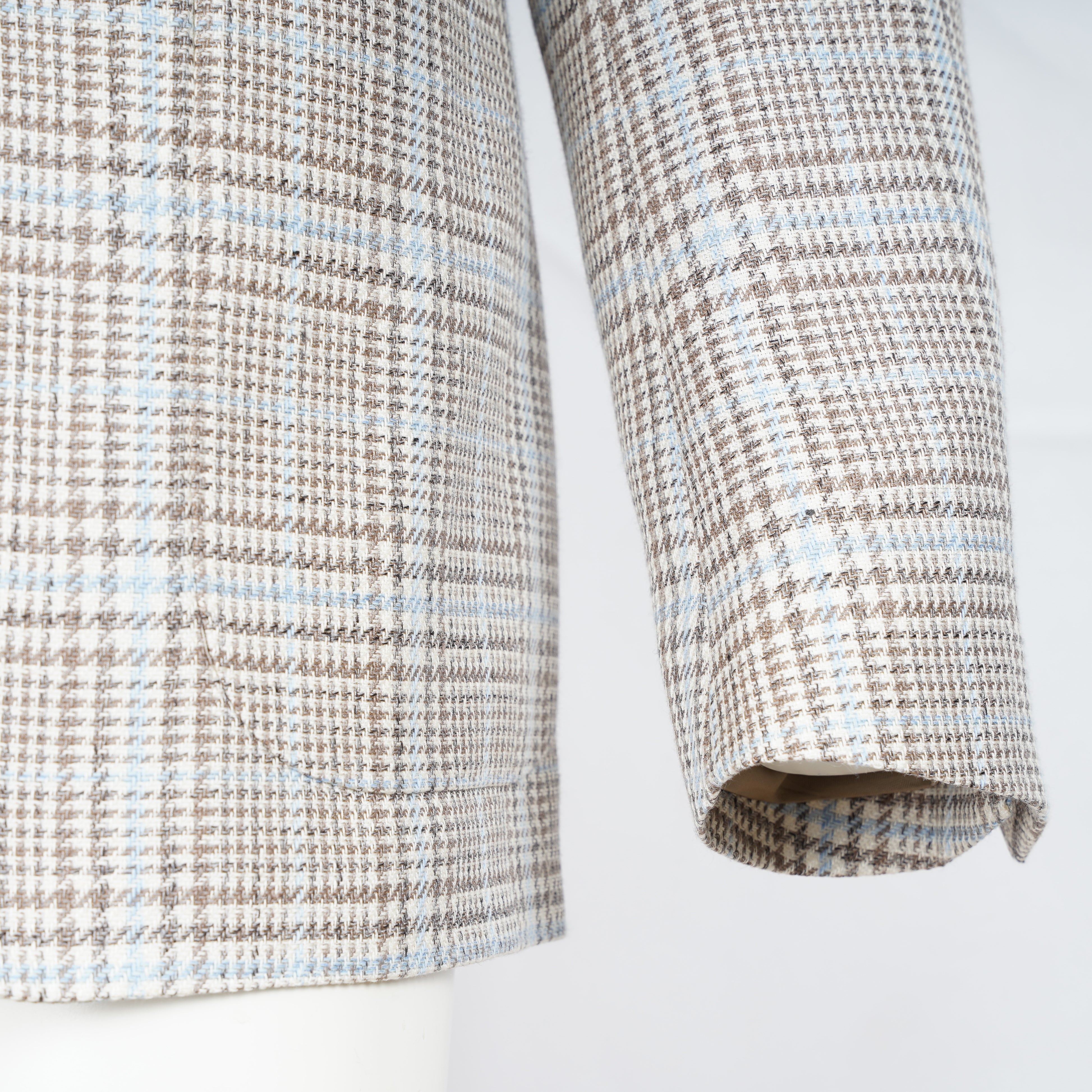 Lardini Colbert Geruit Taupe / Lichtblauw | Roma