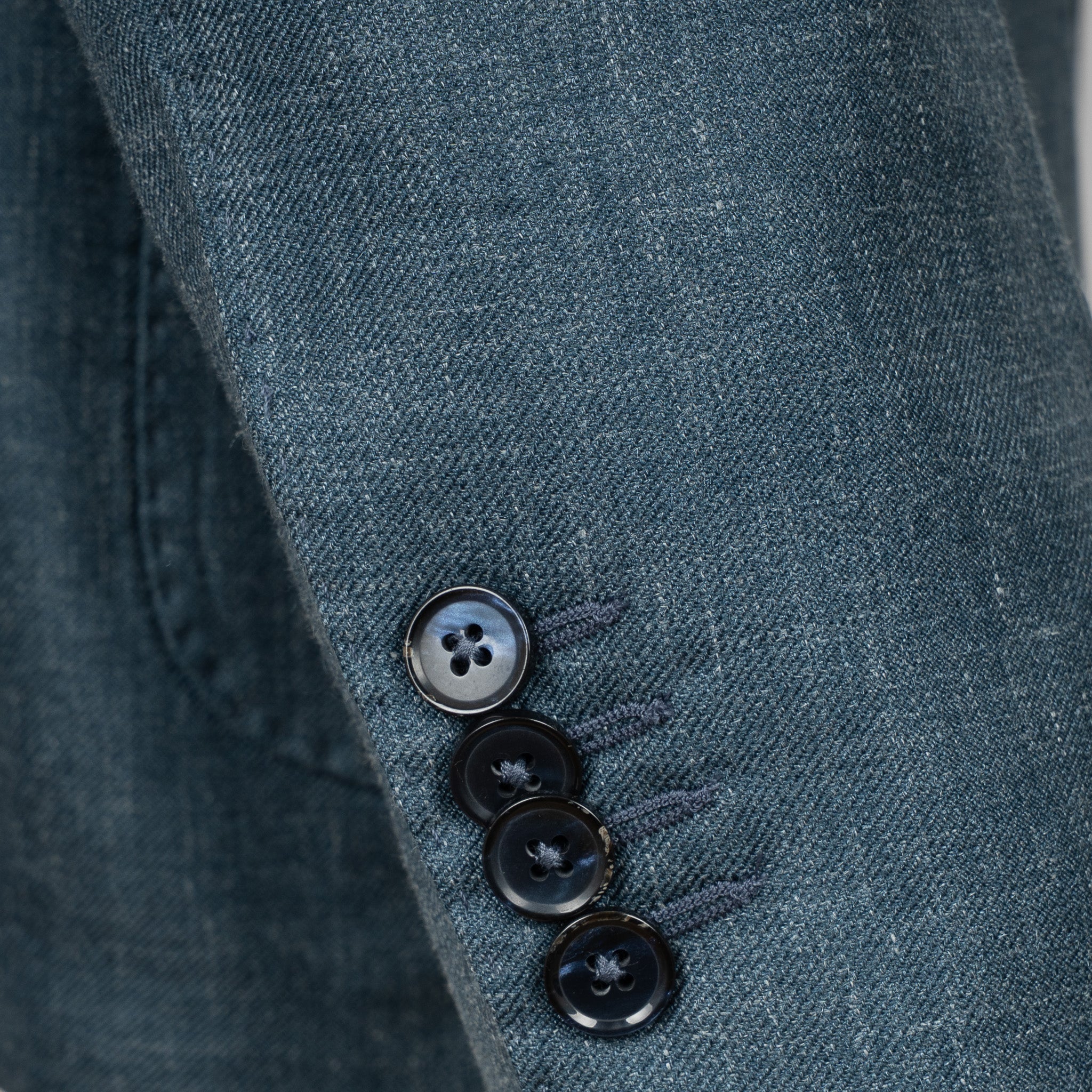 Luigi Bianch Colbert Petrol Blauw | Wool & Silk