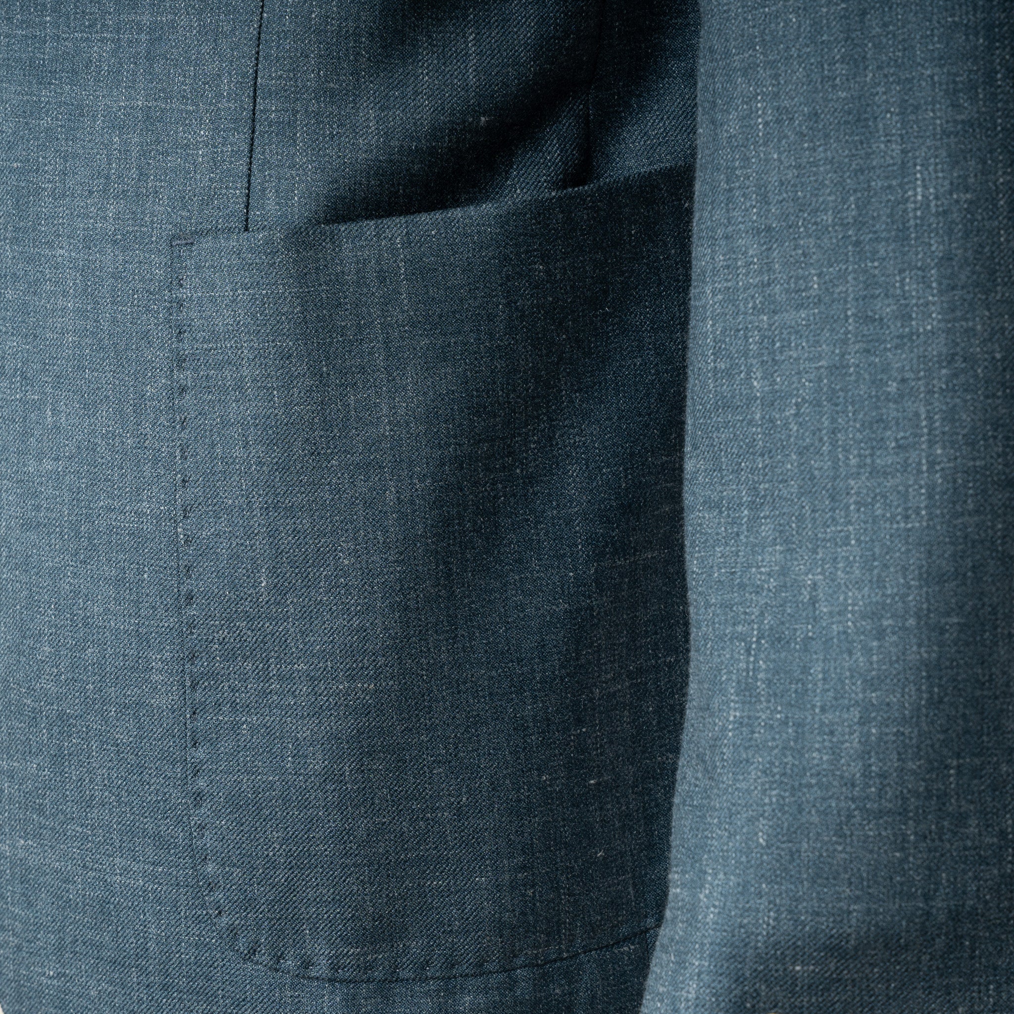 Luigi Bianch Colbert Petrol Blauw | Wool & Silk