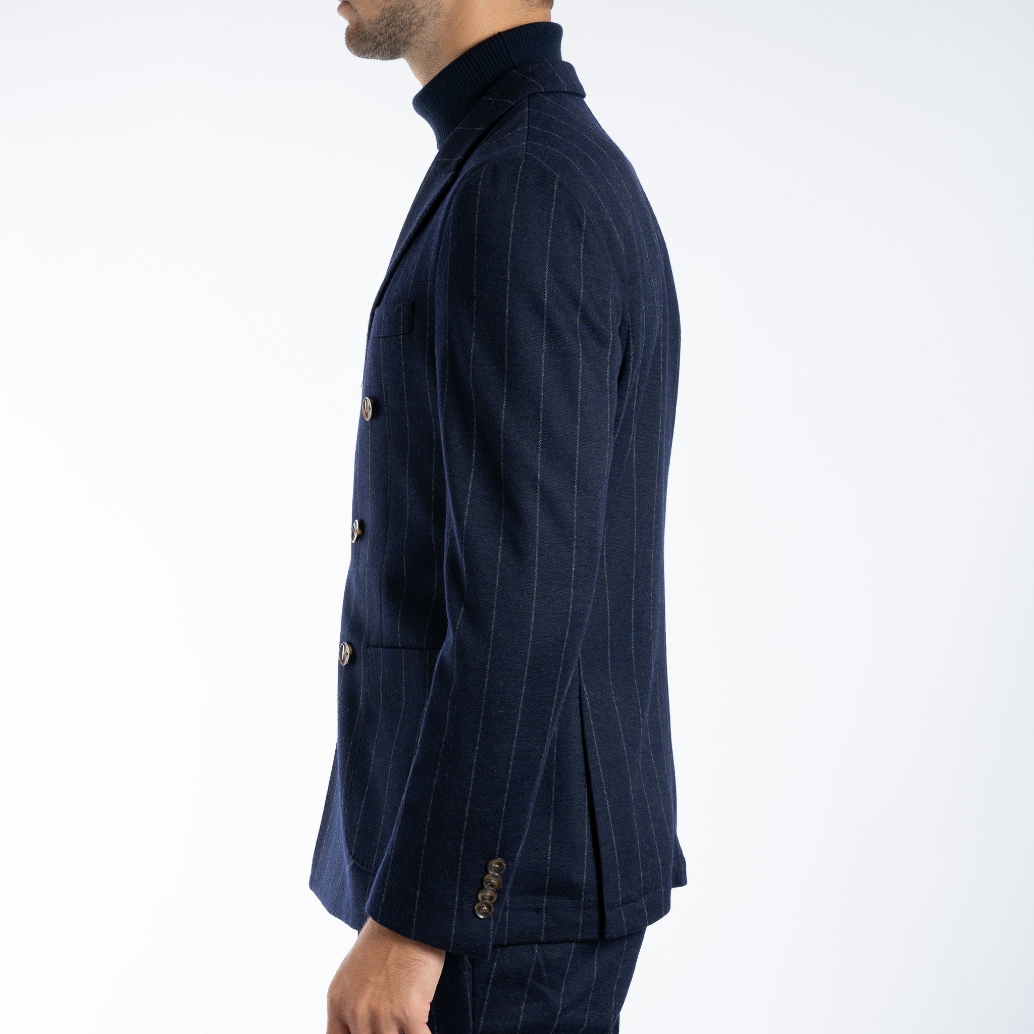 SEVEN DIALS Double-Breasted Colbert Krijtstreep Blauw | Carswell
