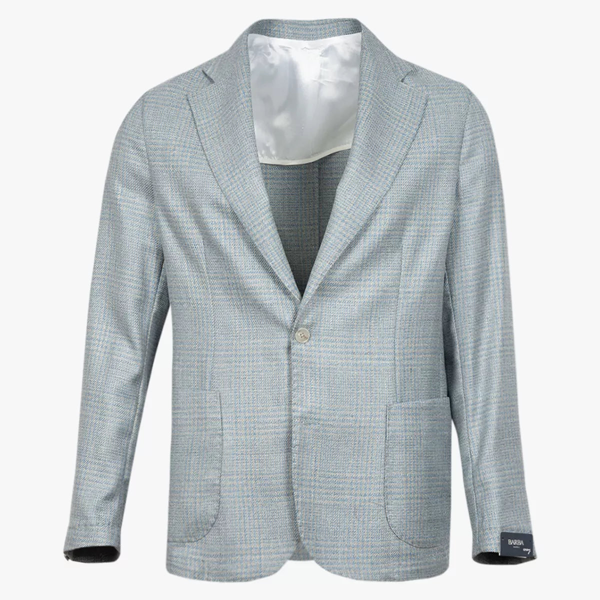 Barba Napoli Colbert Blauw/Beige Geruit | Easy Jacket