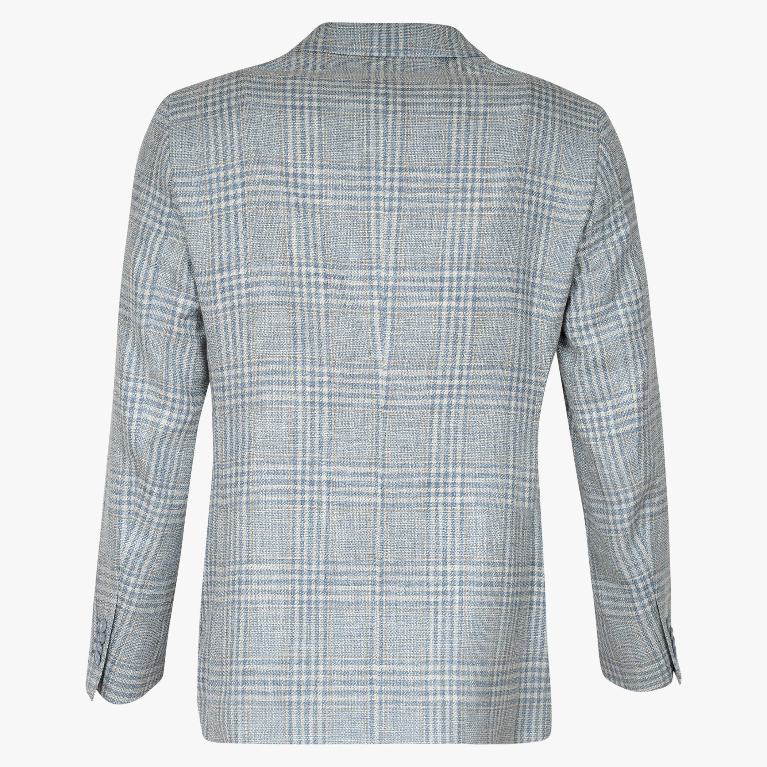 Munro Colbert Lichtblauw Geruit | Loro Piana Softime