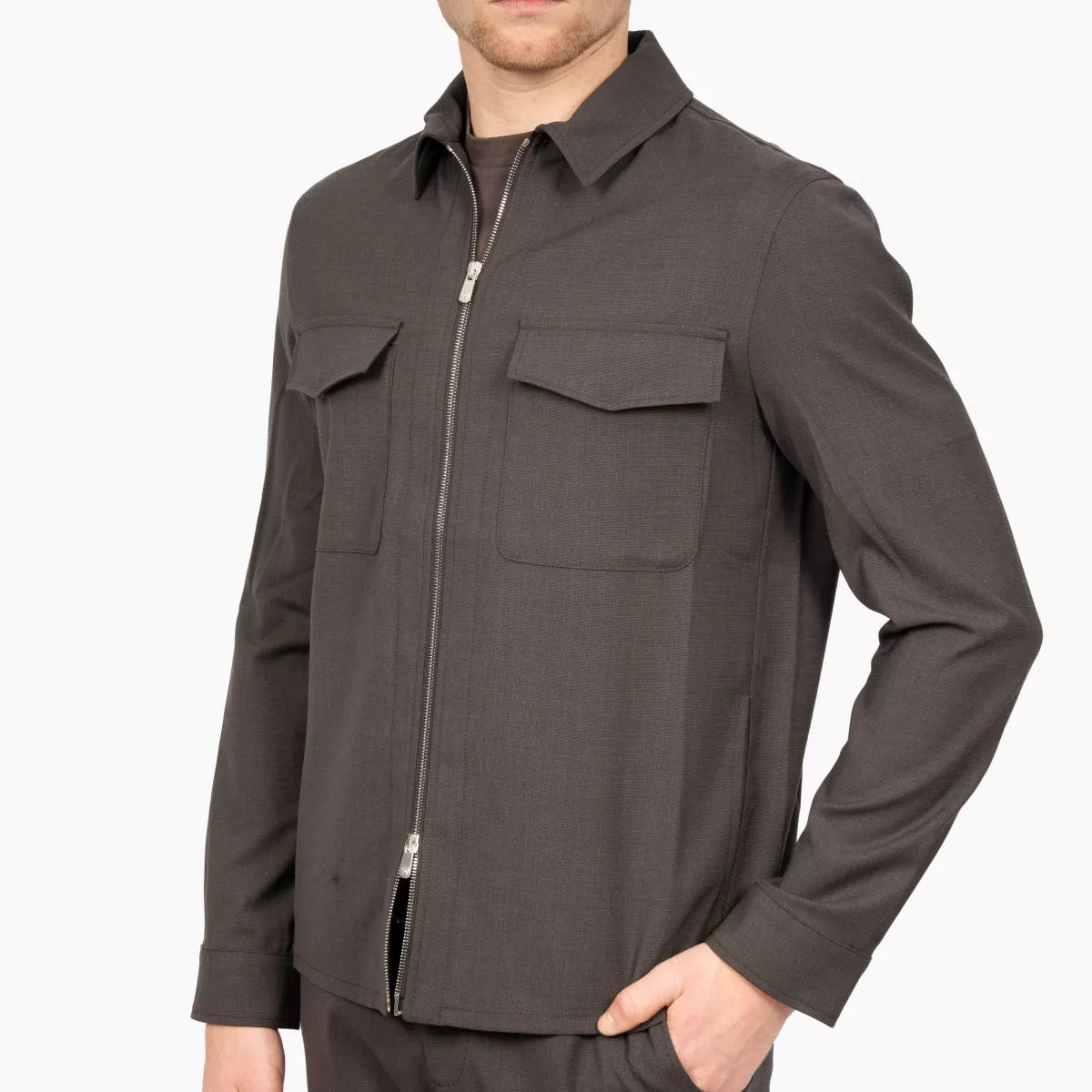 Marco Pescarolo Overshirt Bruin | Urus