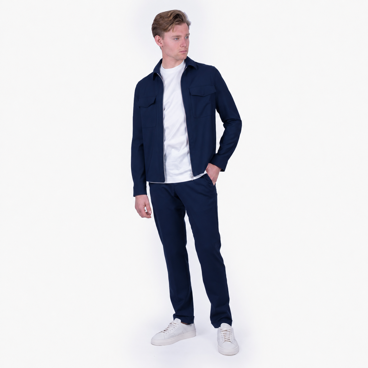 Marco Pescarolo Pantalon Blauw | Caracciolo