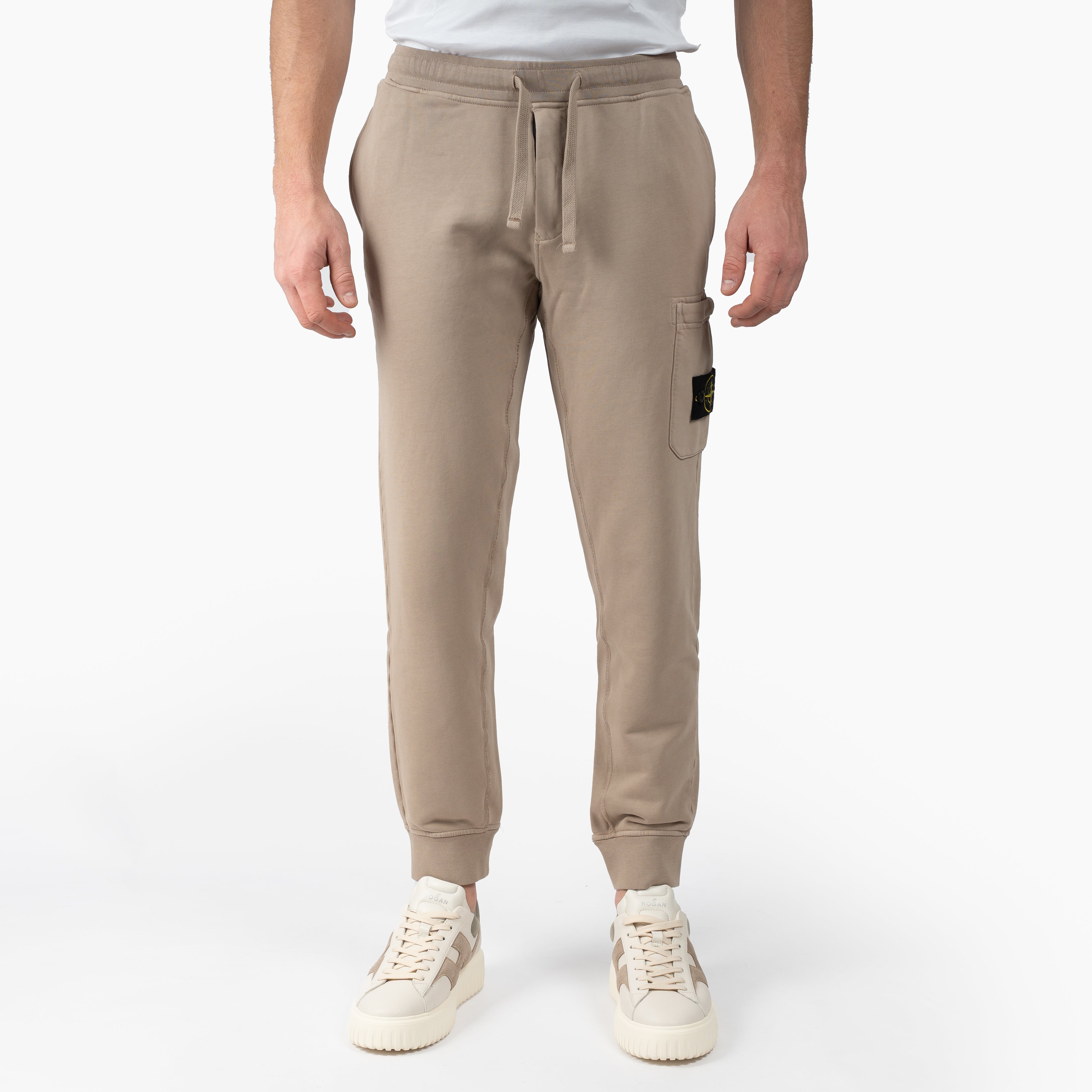 Stone Island Joggingbroek Zand | Cotton Fleece