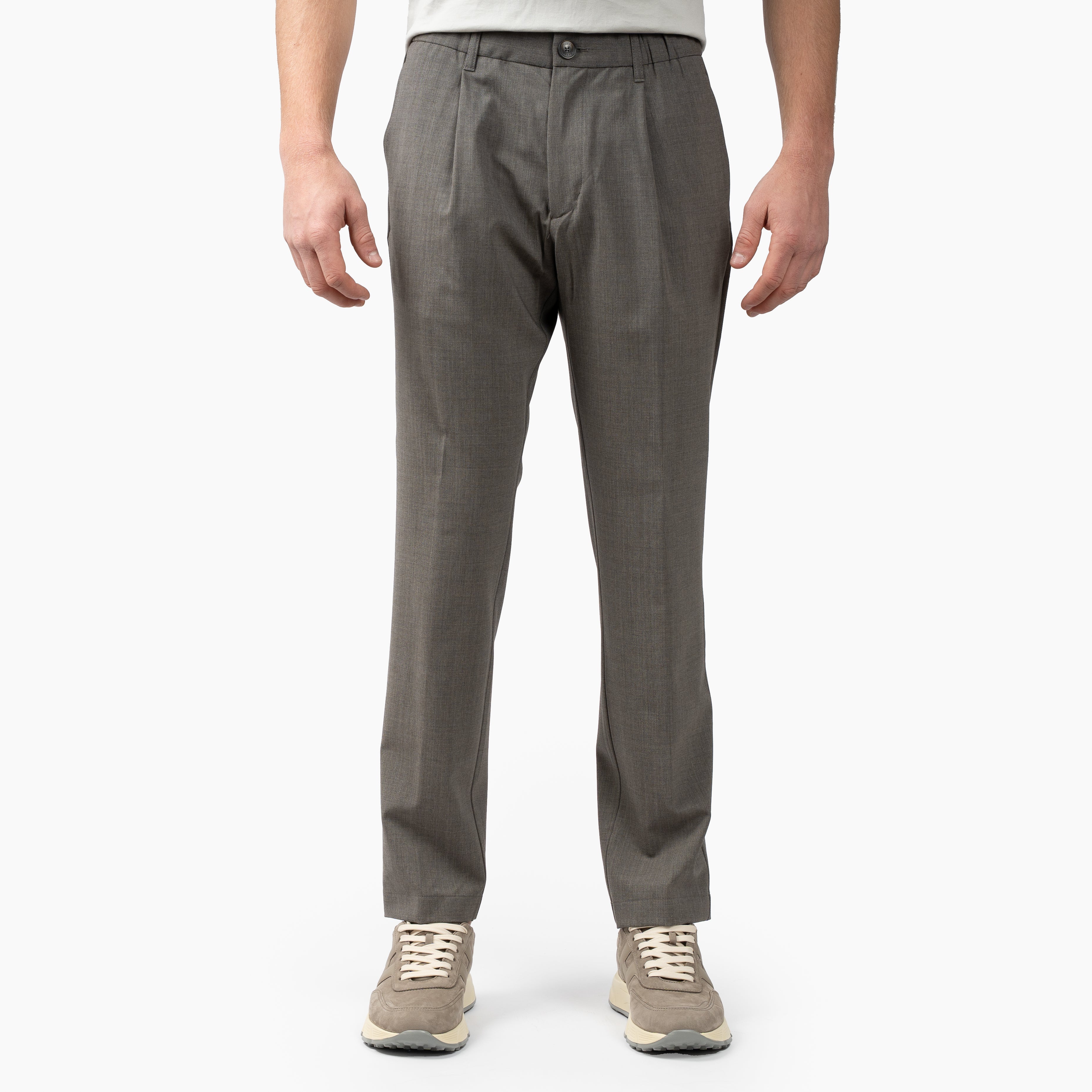 Herno Pantalon Beige | Bi-Stretch Wool