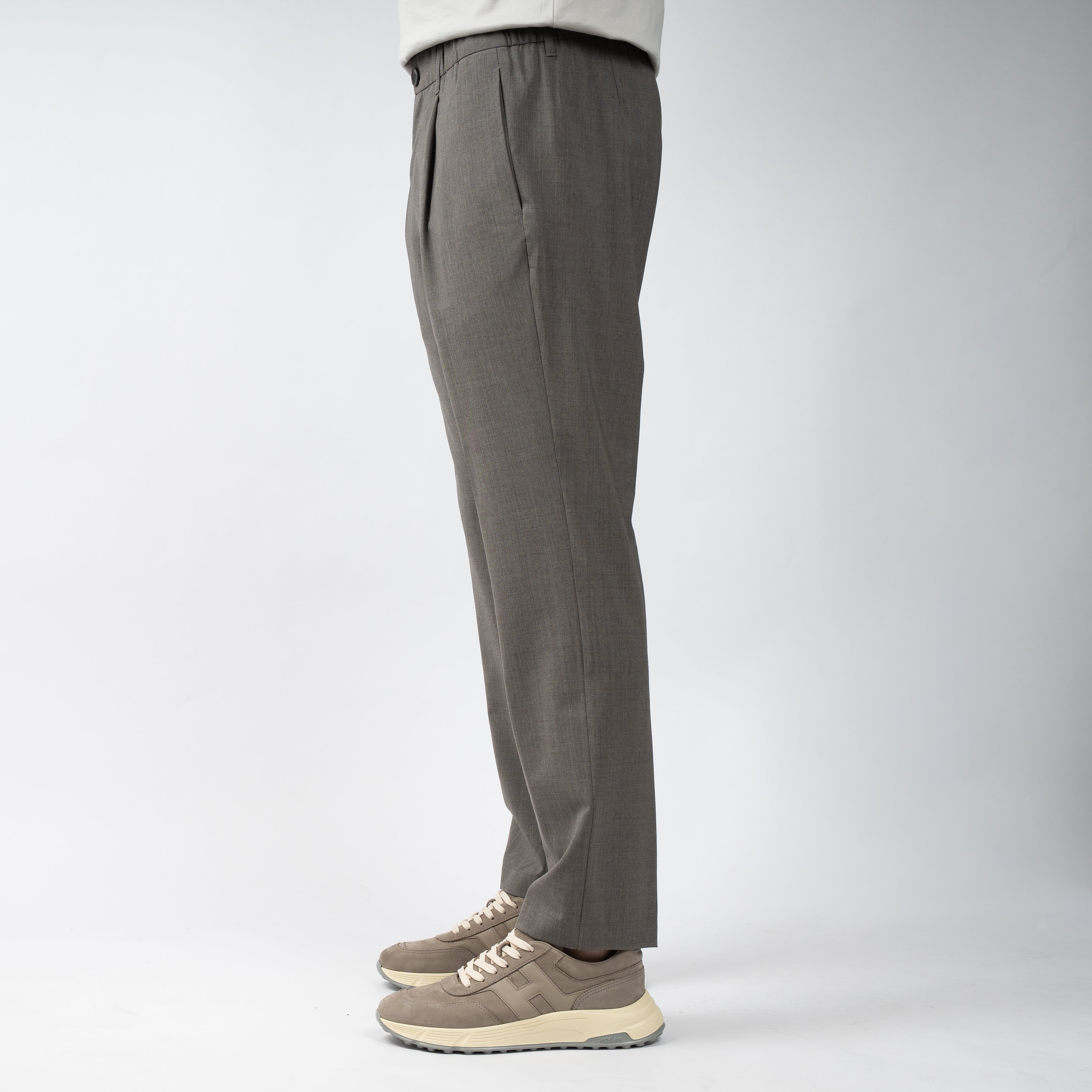 Herno Pantalon Beige | Bi-Stretch Wool