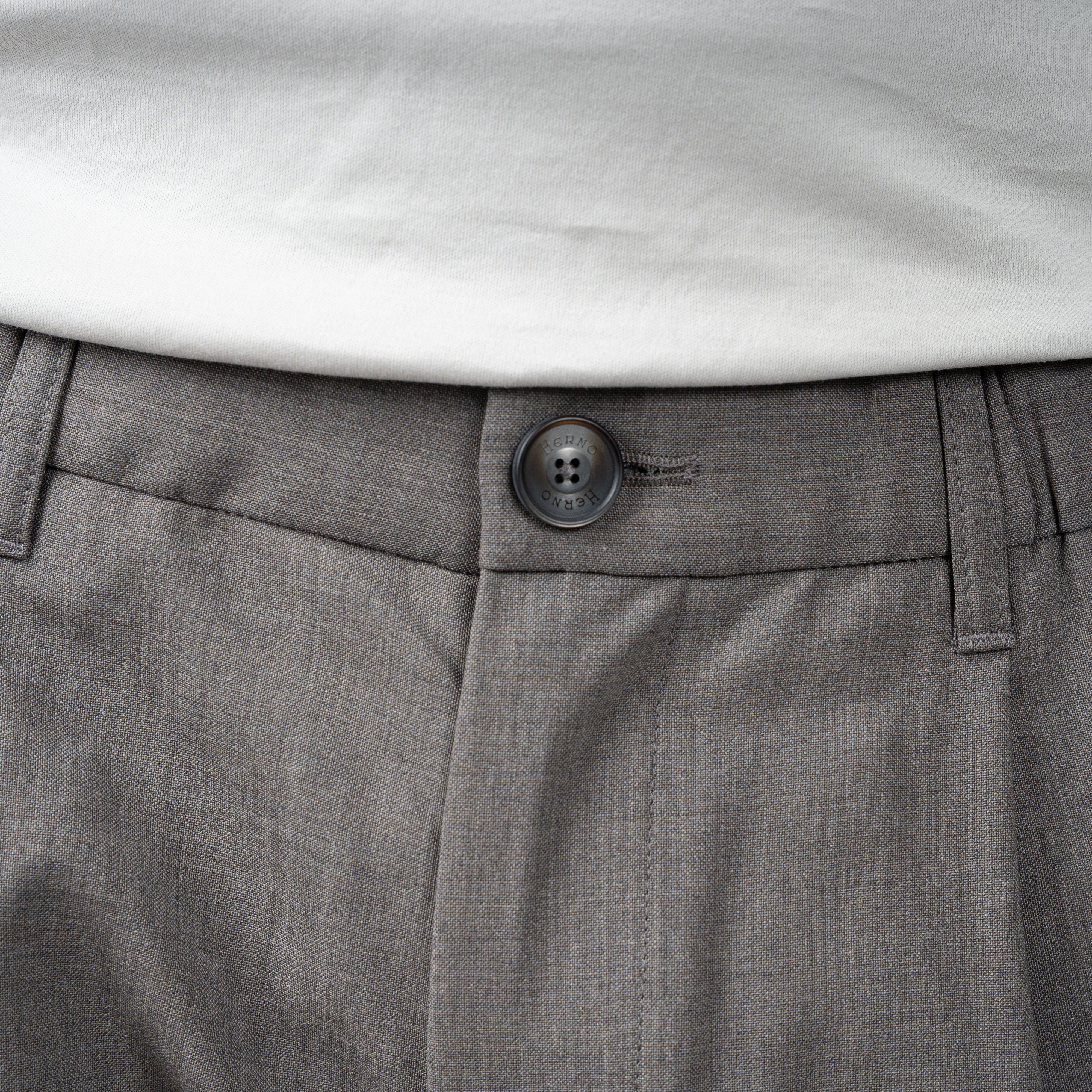 Herno Pantalon Beige | Bi-Stretch Wool