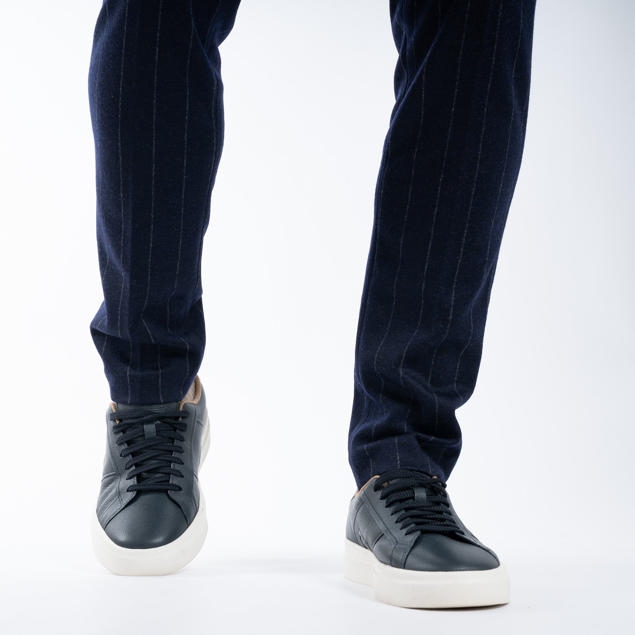 SEVEN DIALS Pantalon Donkerblauw Krijtstreep | Murdo