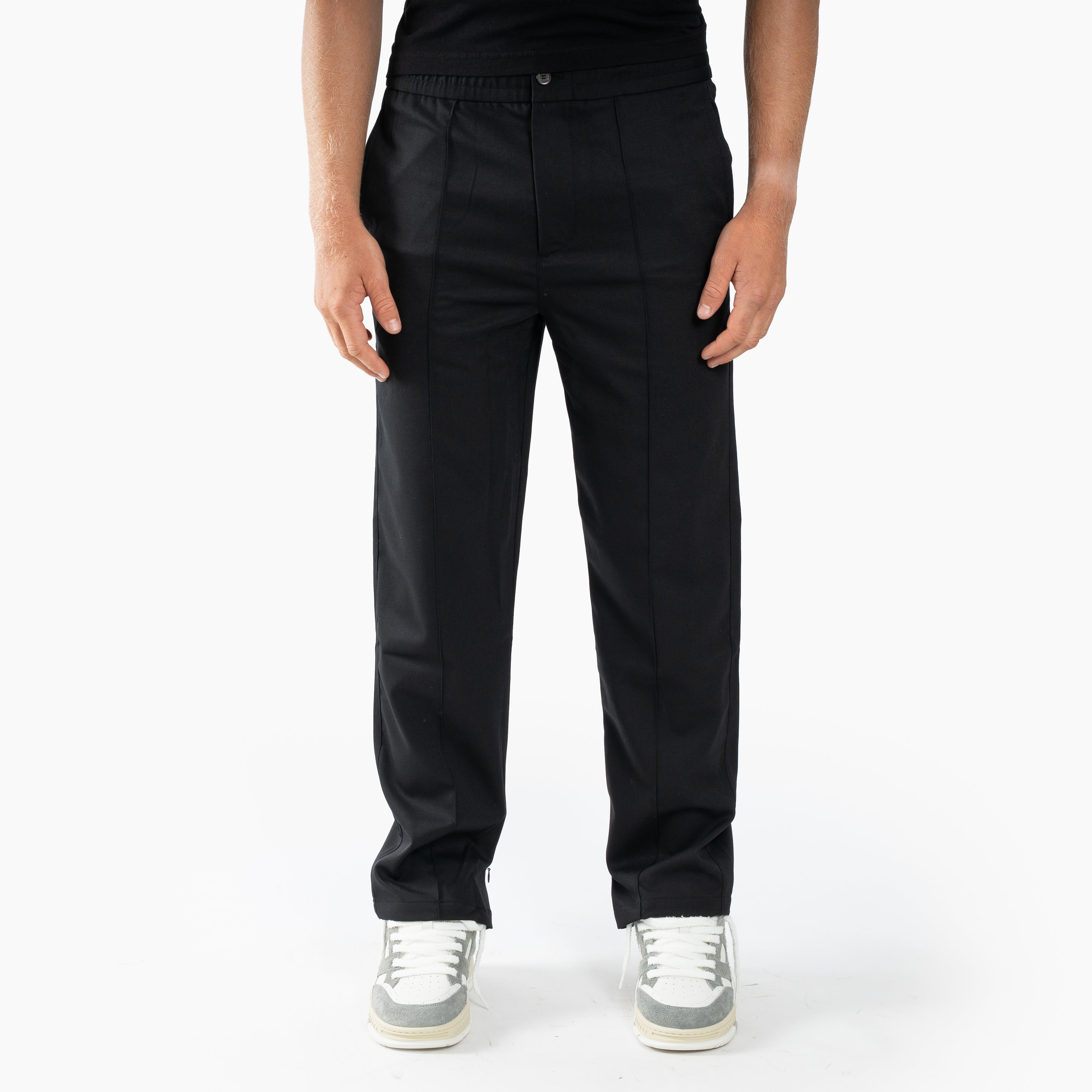 Filling Pieces Pantalon Zwart | Coach Pants Twill Wool