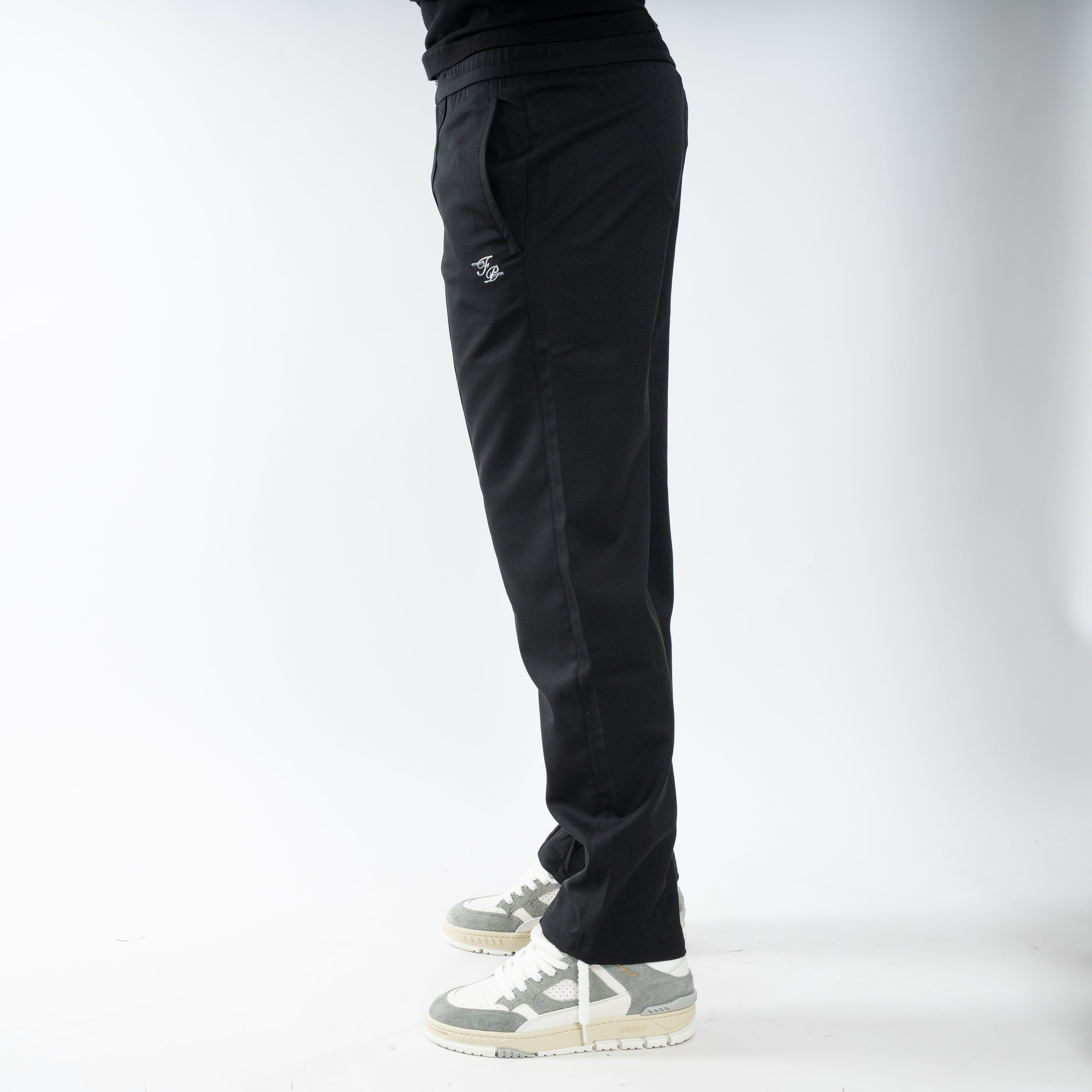 Filling Pieces Pantalon Zwart | Coach Pants Twill Wool