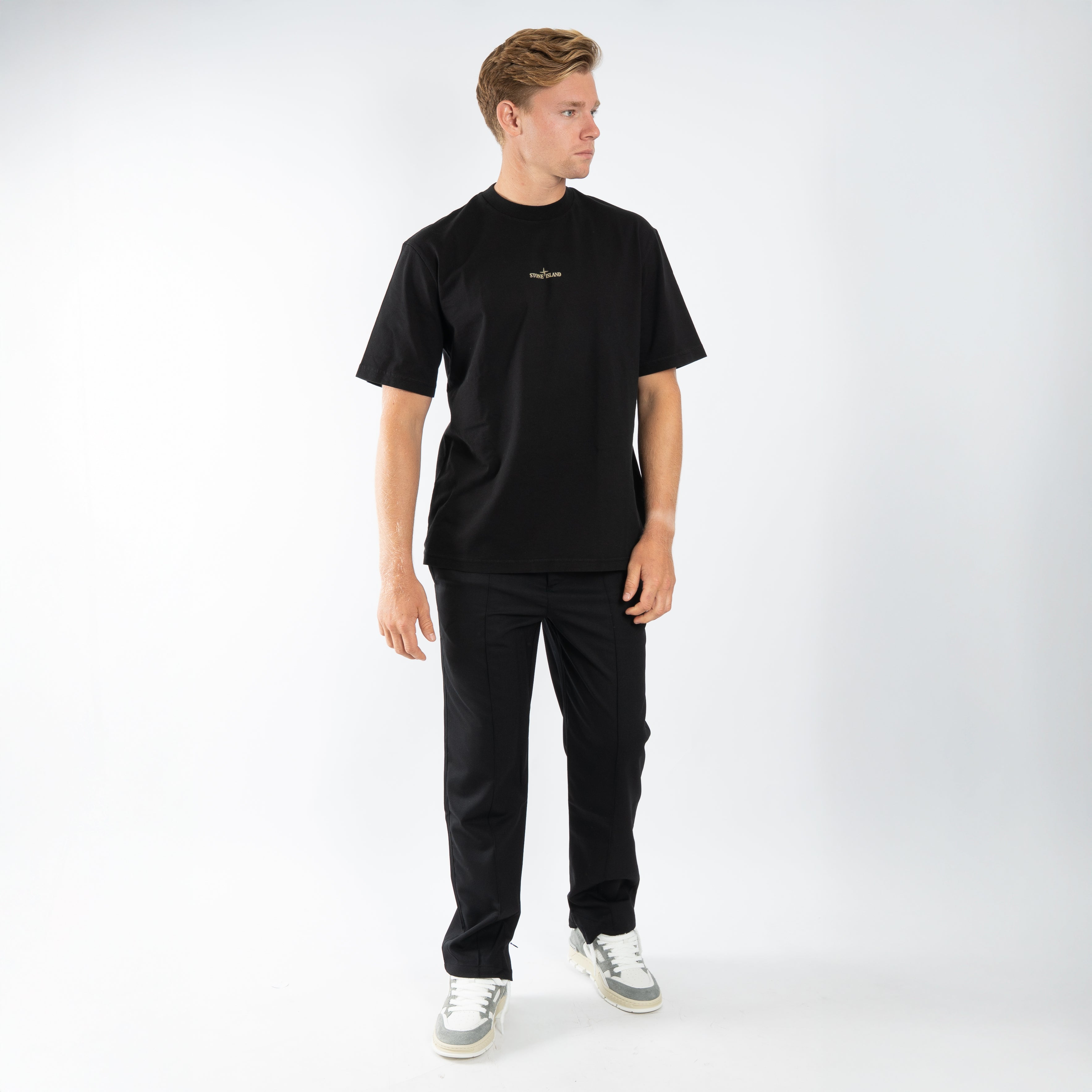 Filling Pieces Pantalon Zwart | Coach Pants Twill Wool