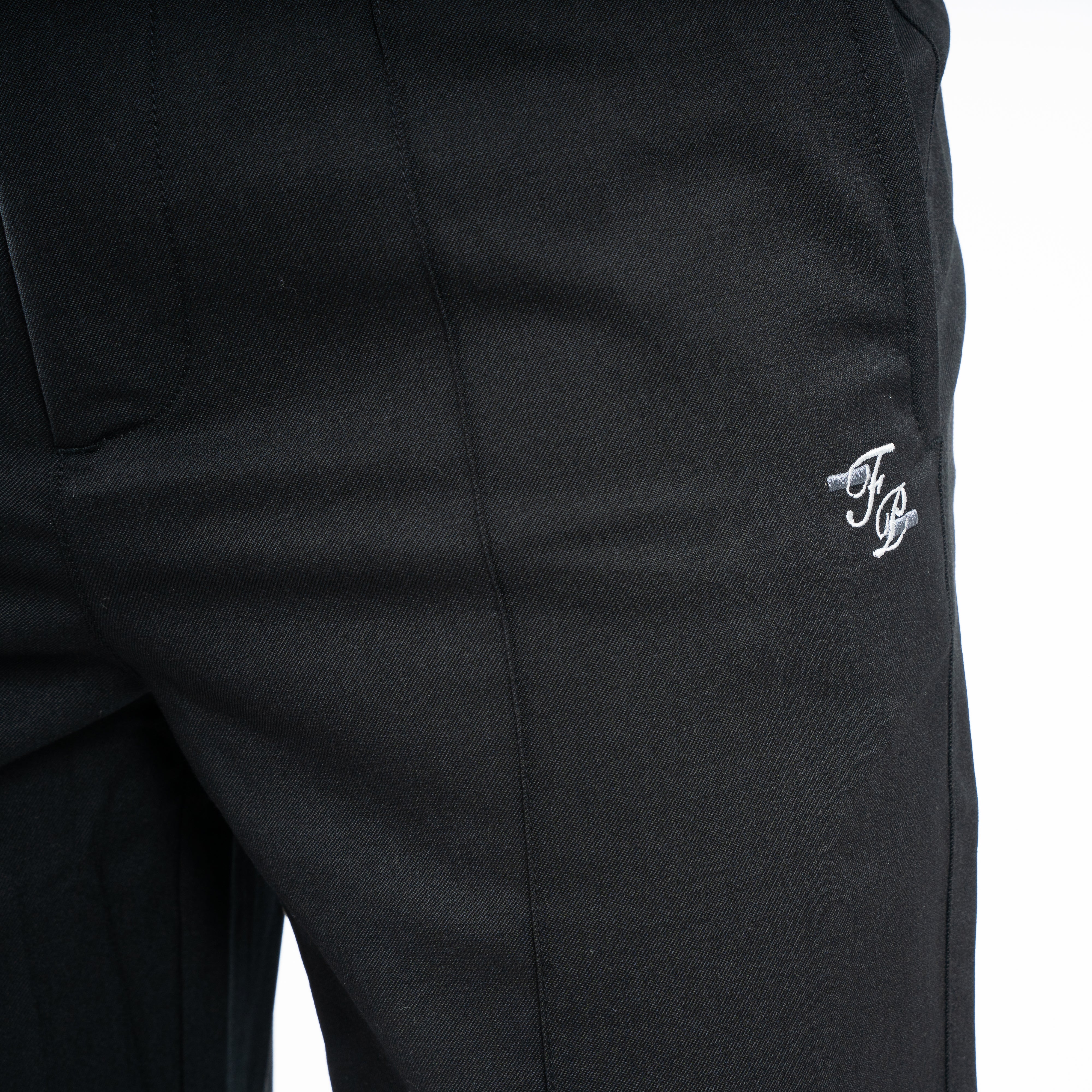 Filling Pieces Pantalon Zwart | Coach Pants Twill Wool