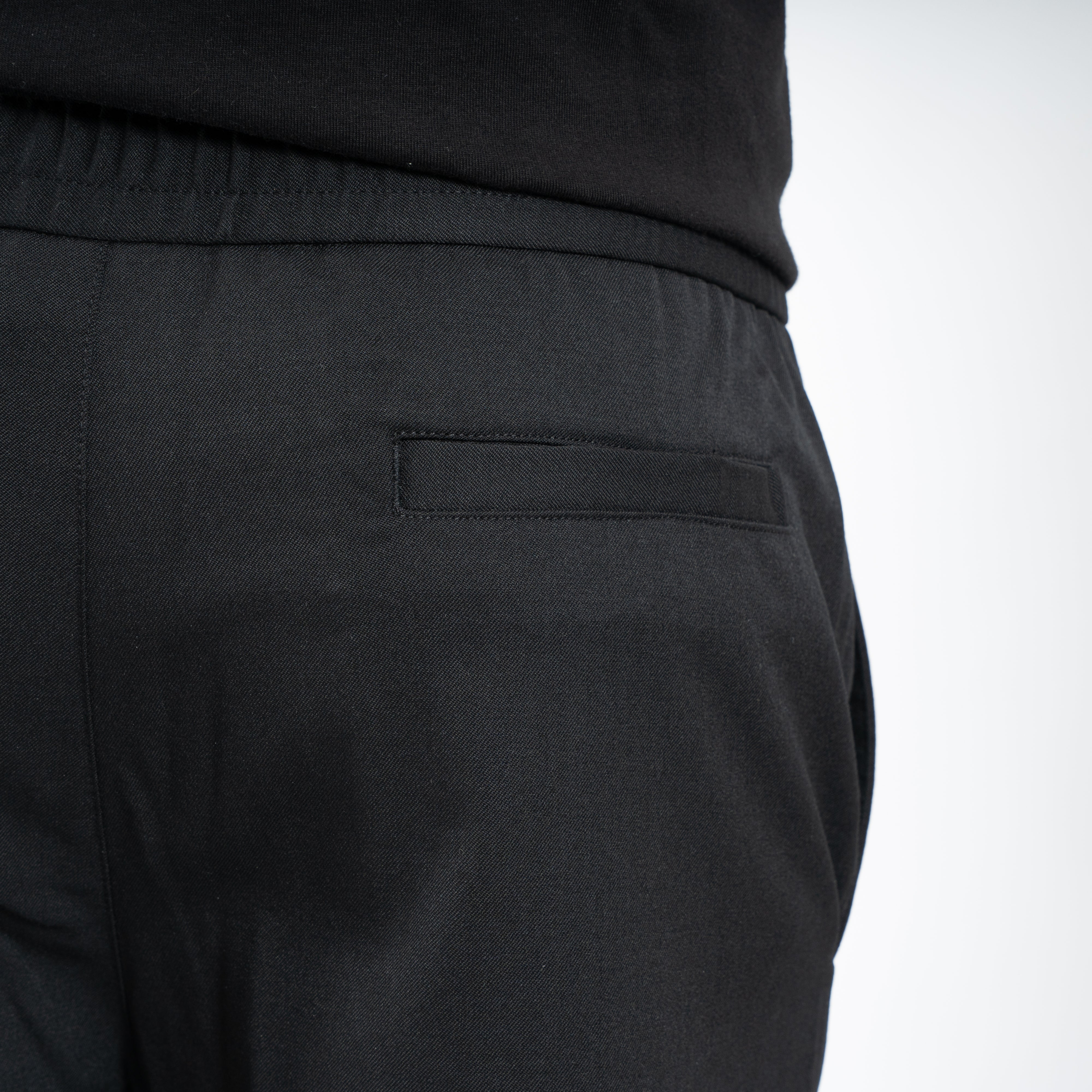 Filling Pieces Pantalon Zwart | Coach Pants Twill Wool
