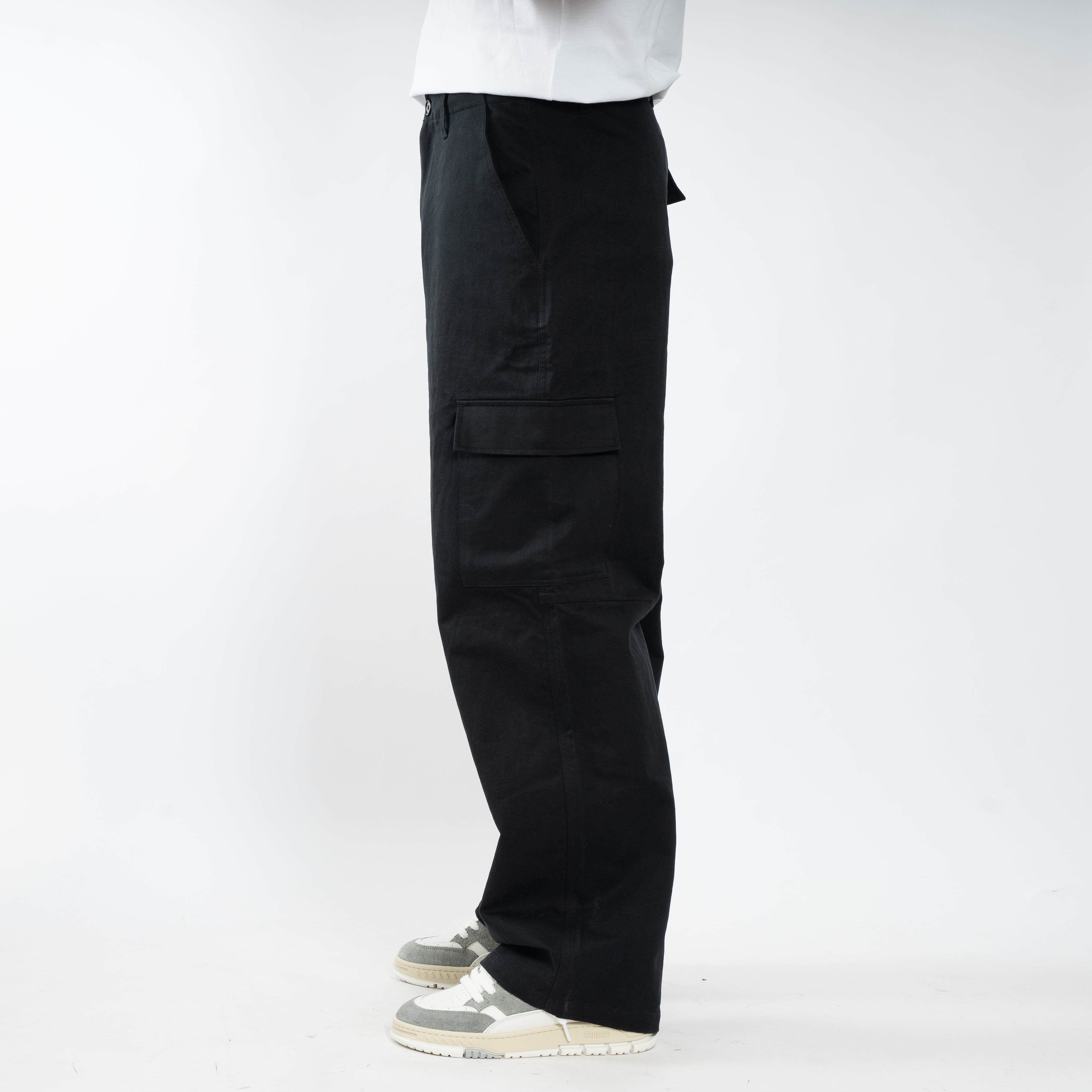 Olaf Cargobroek Zwart | Relaxed Cargo Pant