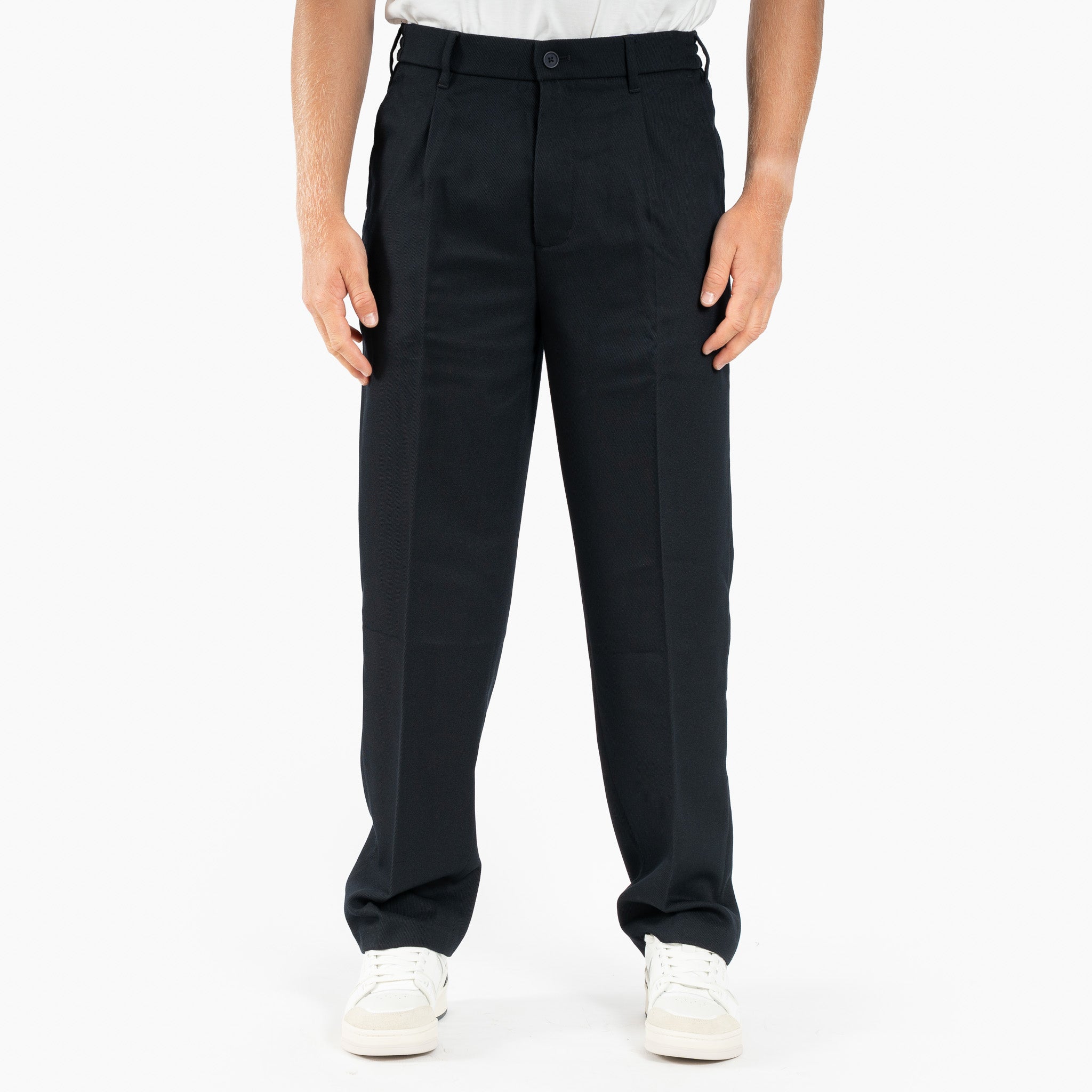 Olaf Chino Grijs | Regular Twill Pleated