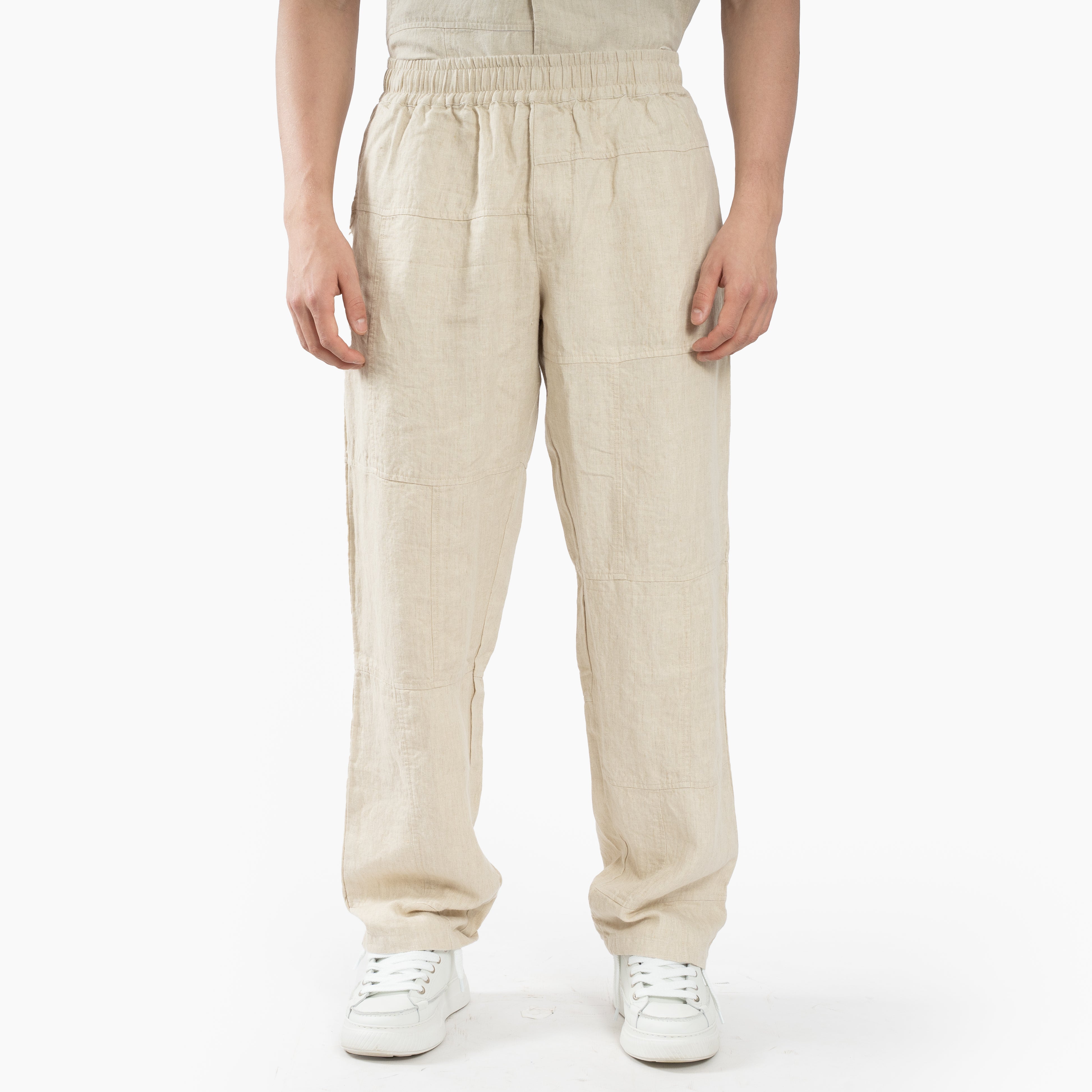 Bram's Fruit Linnen Broek Beige | Linnen Repair Trousers