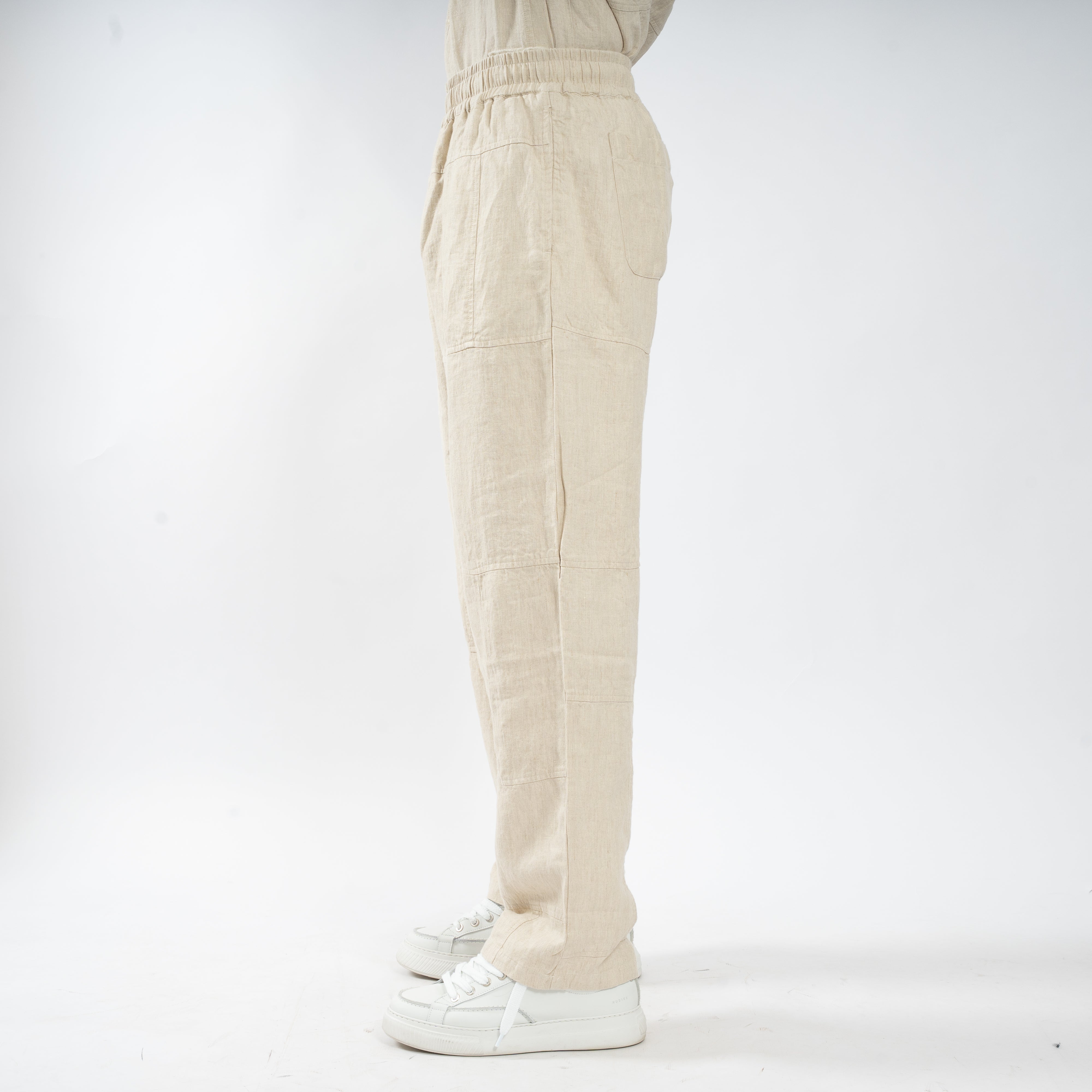 Bram's Fruit Linnen Broek Beige | Linnen Repair Trousers