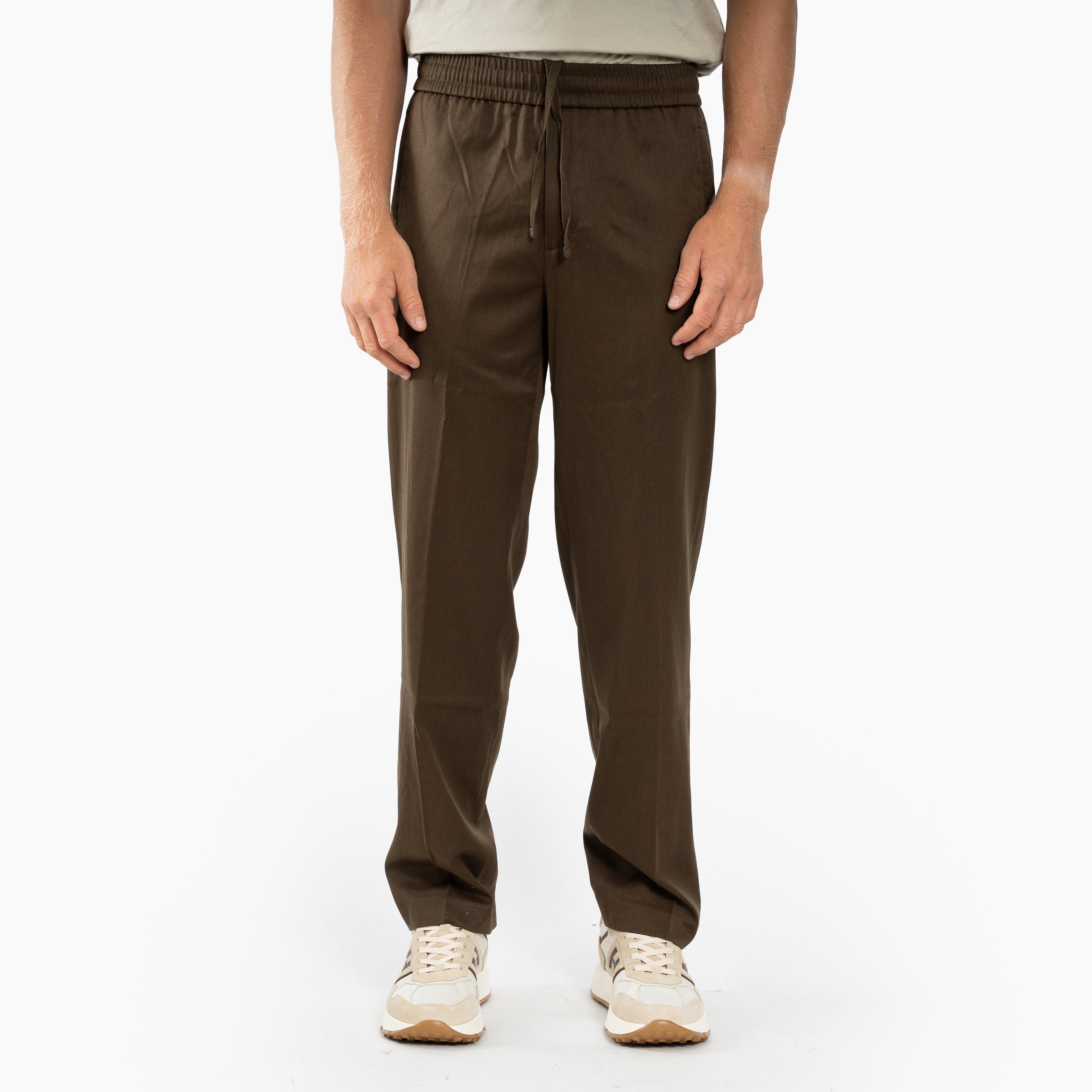Olaf Pantalon Bruin | Slim Elasticated Pants