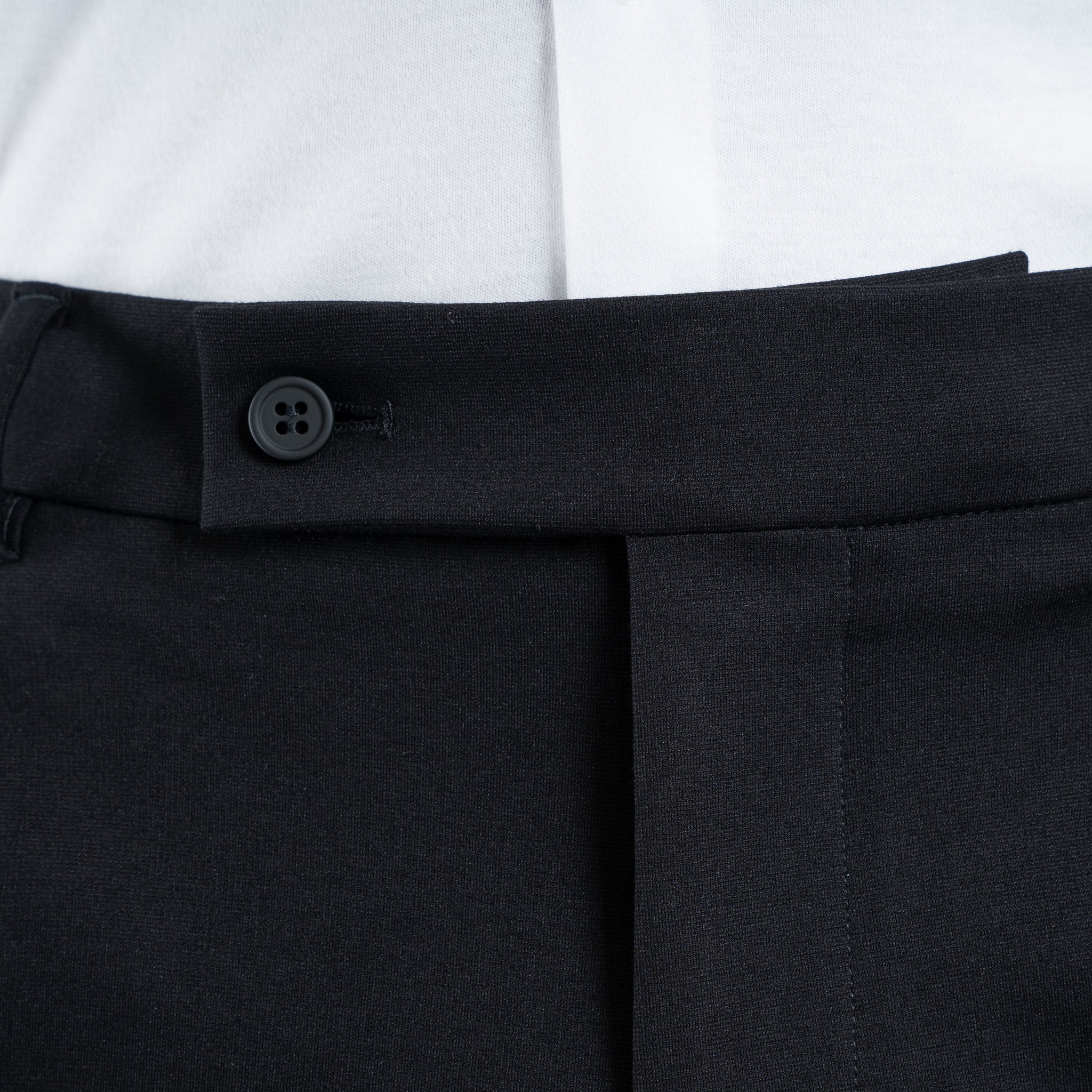 Berwich Chino met Bandplooi Zwart | Retro