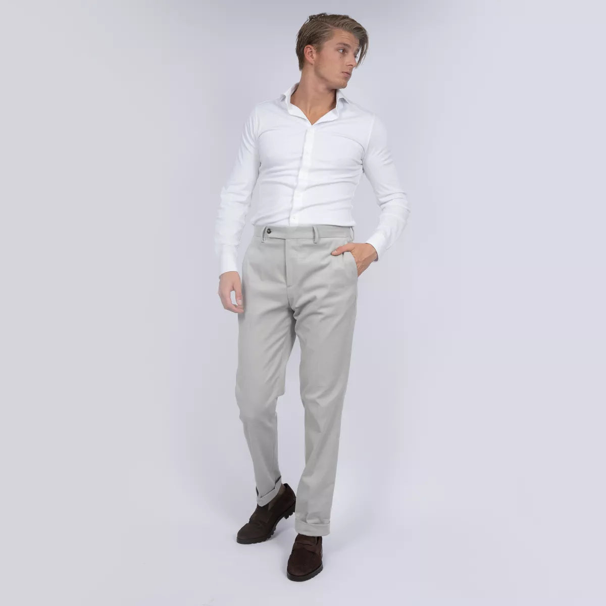 Berwich Pantalon Licht Grijs | Retro