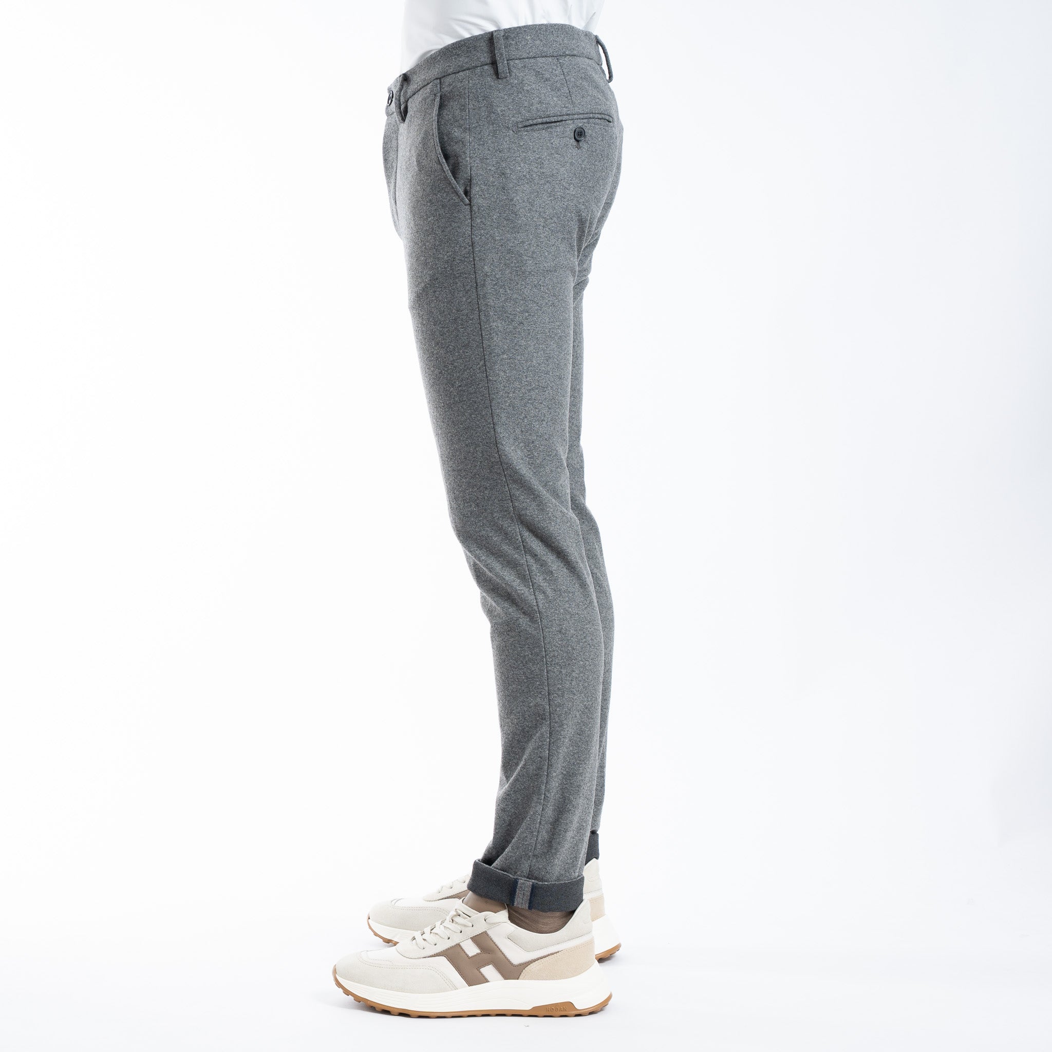 Mason's Chino Flannel Grijs | Torino