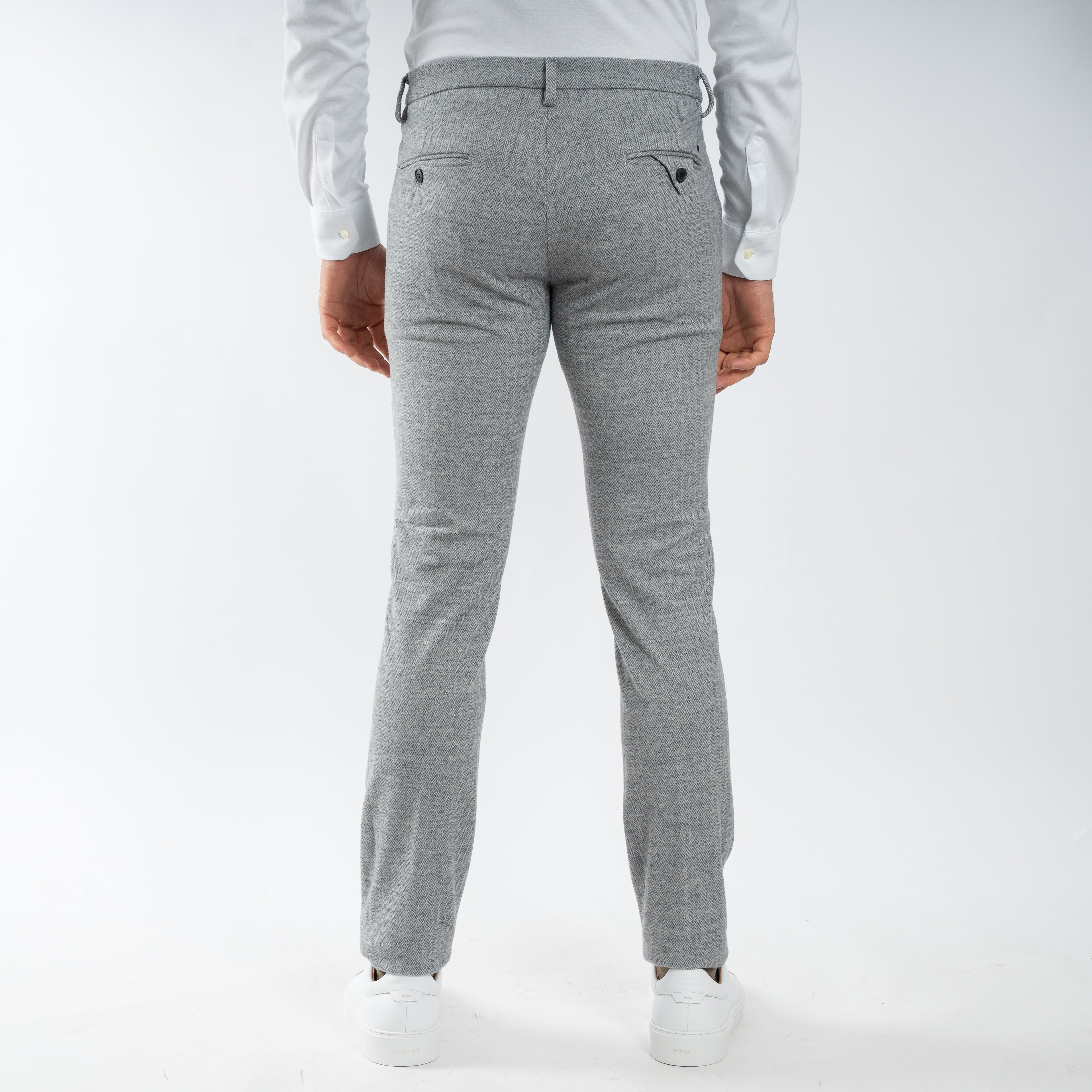 Mason's Chino Lichtgrijs Visgraat | Torino Jog