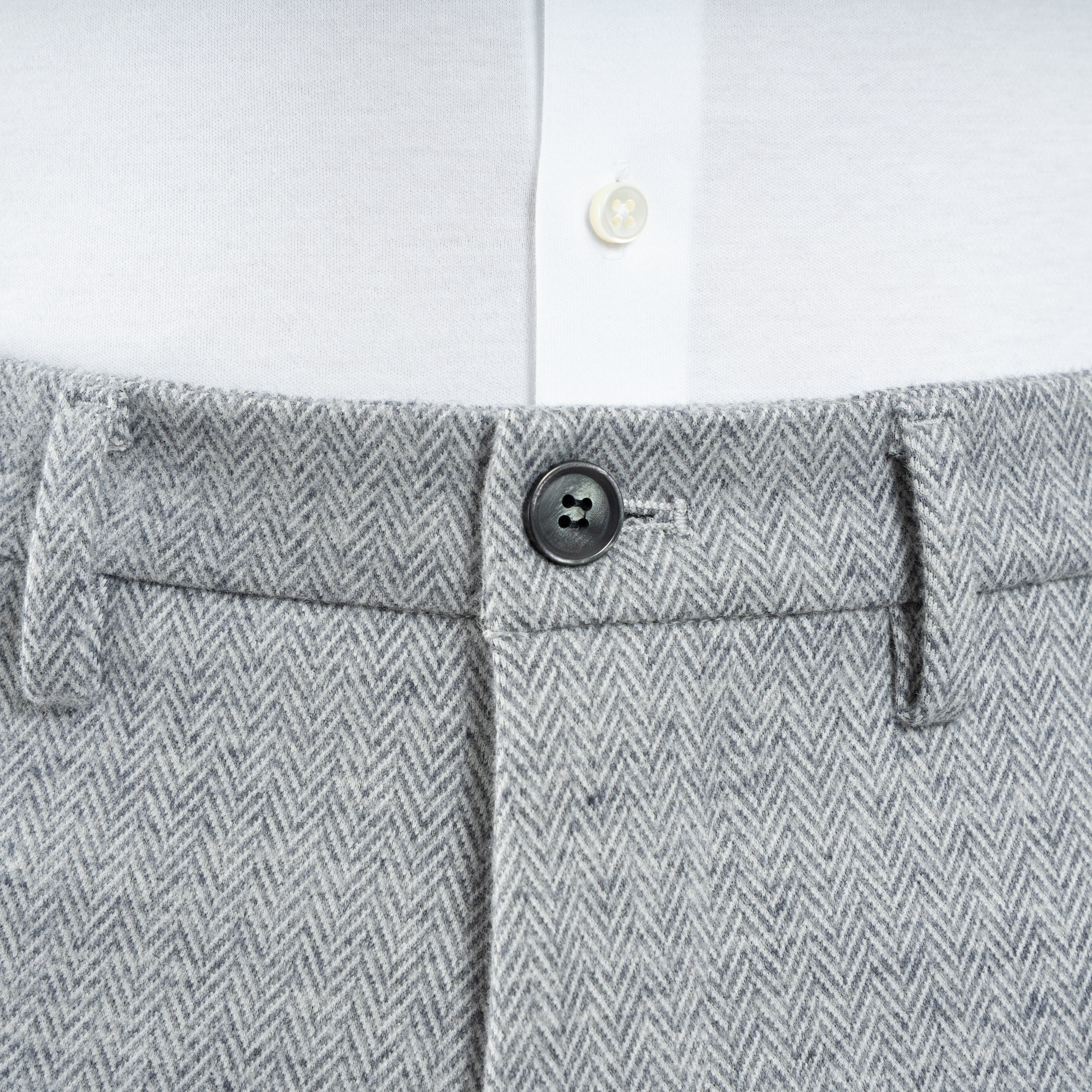 Mason's Chino Lichtgrijs Visgraat | Torino Jog