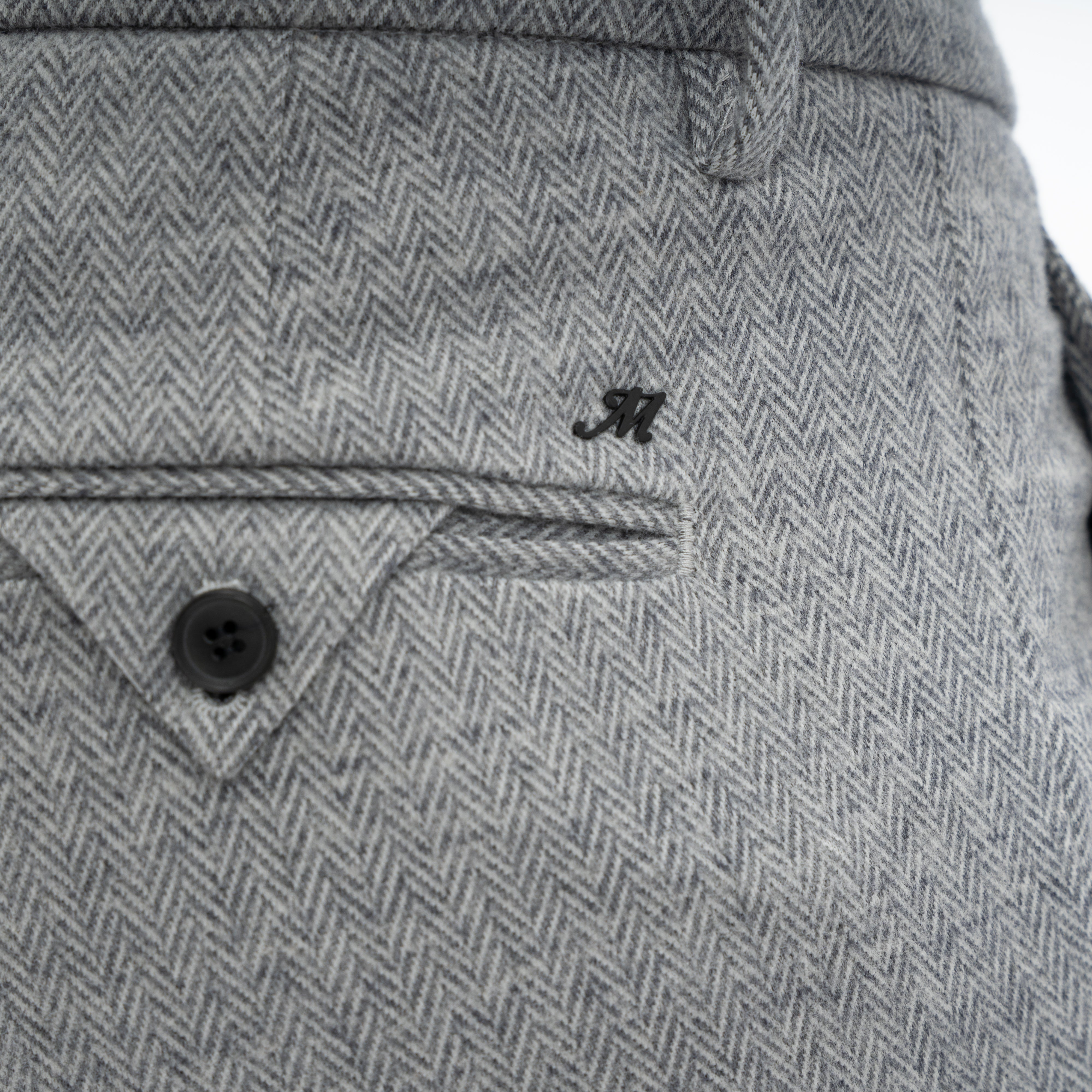 Mason's Chino Lichtgrijs Visgraat | Torino Jog