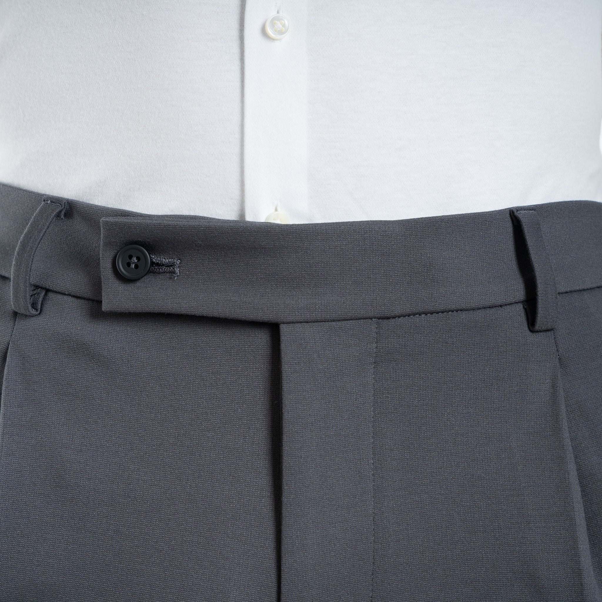Berwich Chino met Bandplooi Grijs | Retro