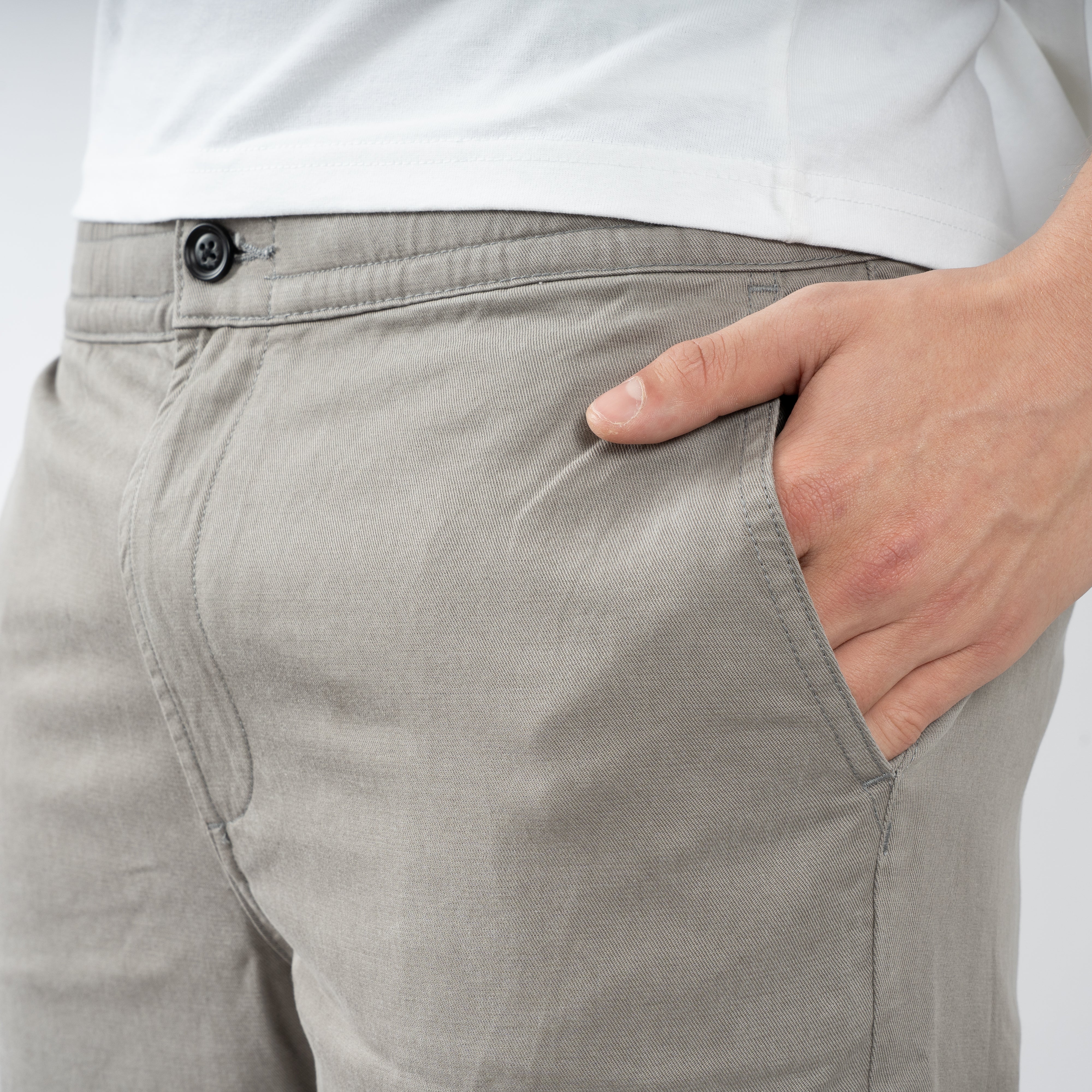 Denham Chino Grijs | Luca Pant Straight Fit