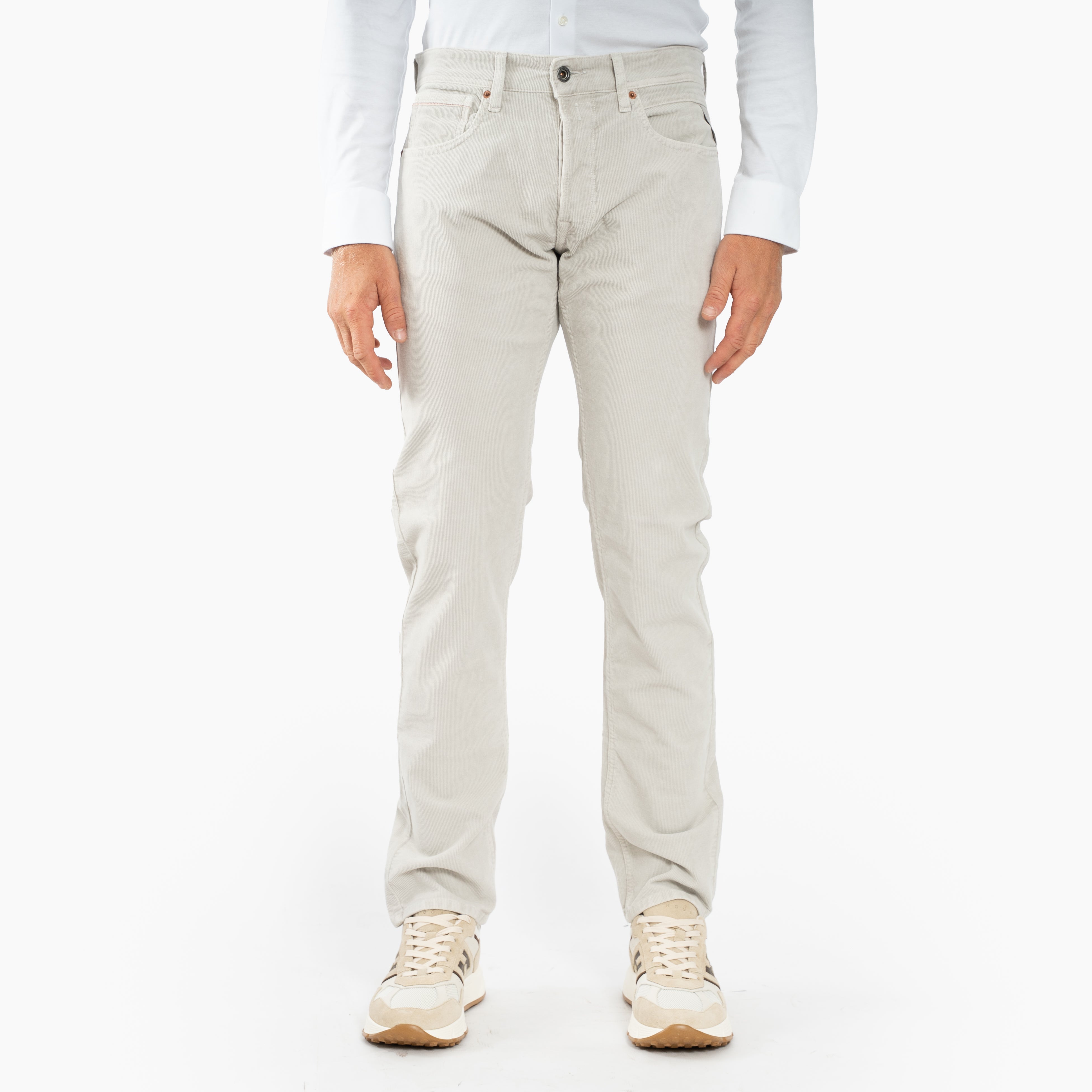 Replay Broek Grijs | Corduroy Straight Fit